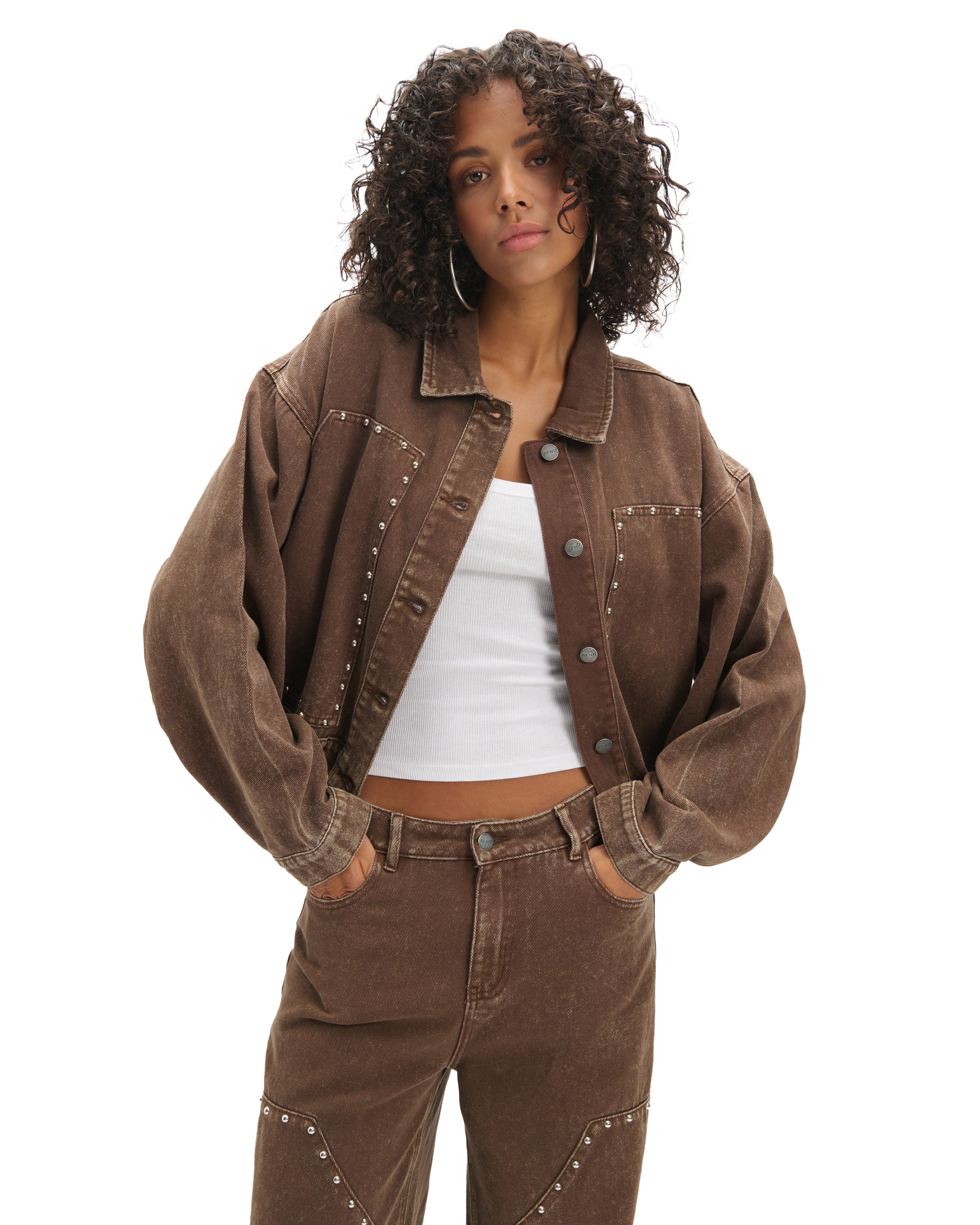 Oversized Studded Honni Spijkerjas