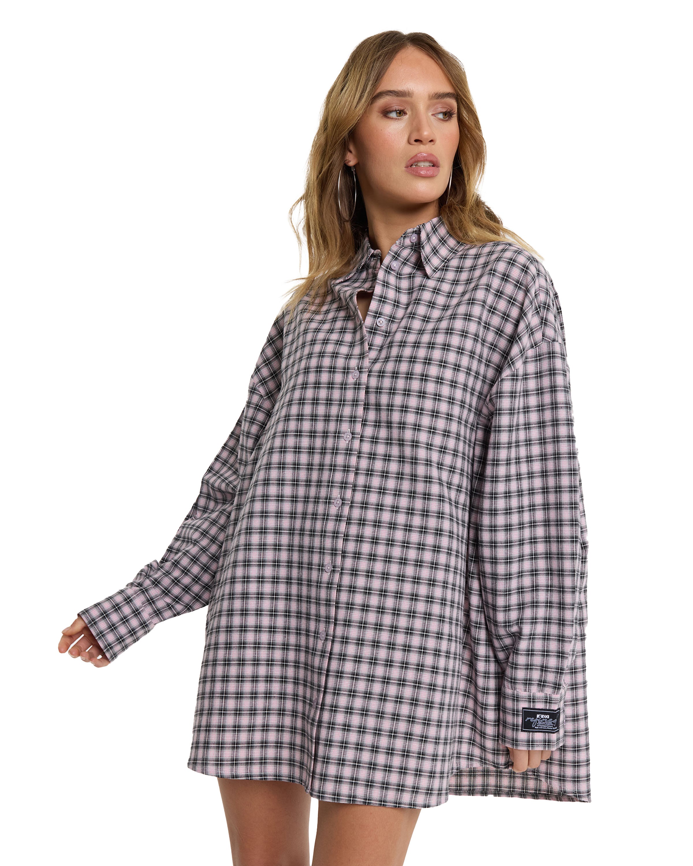 Oversized Check Lolay Blouse