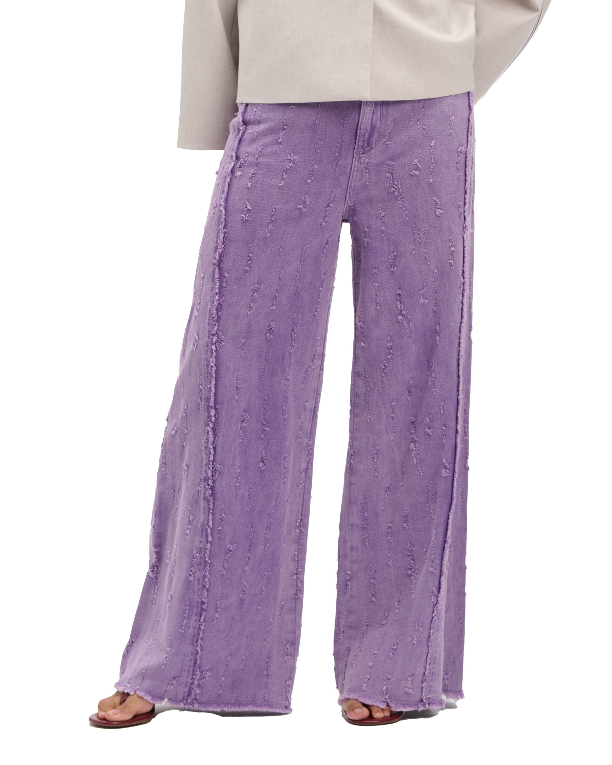 High Waist Damaged Dain Jeans