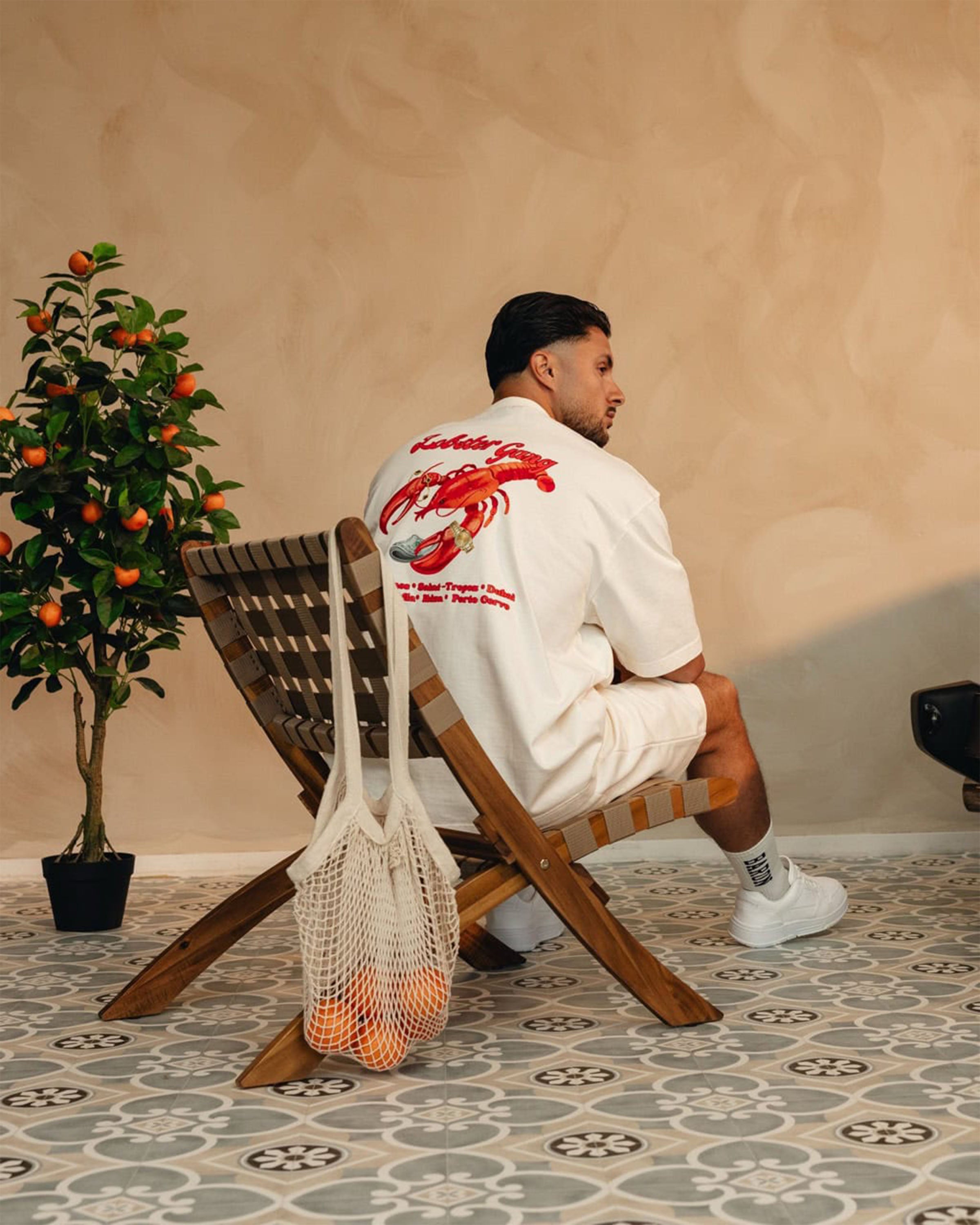 Oversized Backprint T-Shirt Lobster Gang