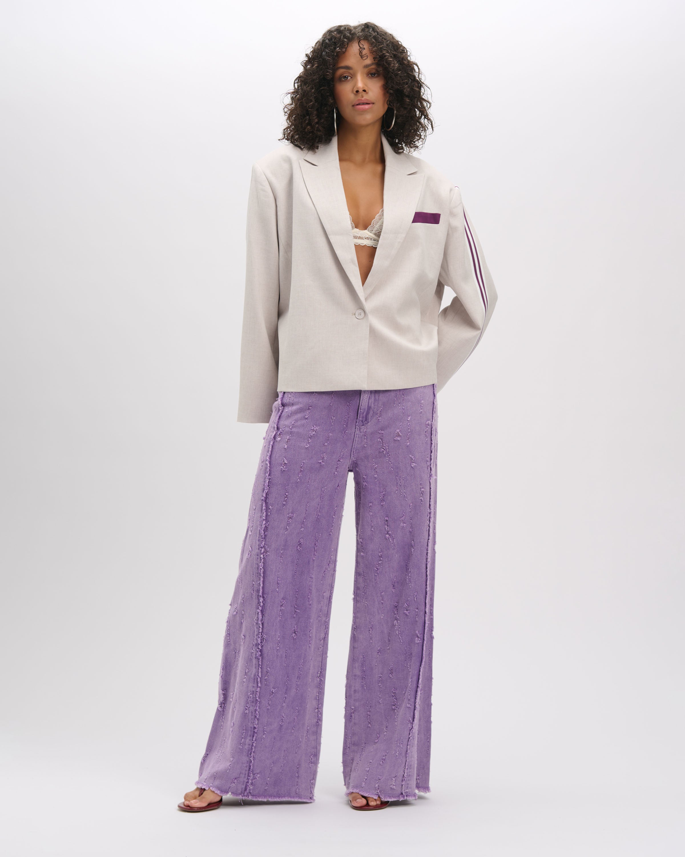 High Waist Damaged Dain Jeans