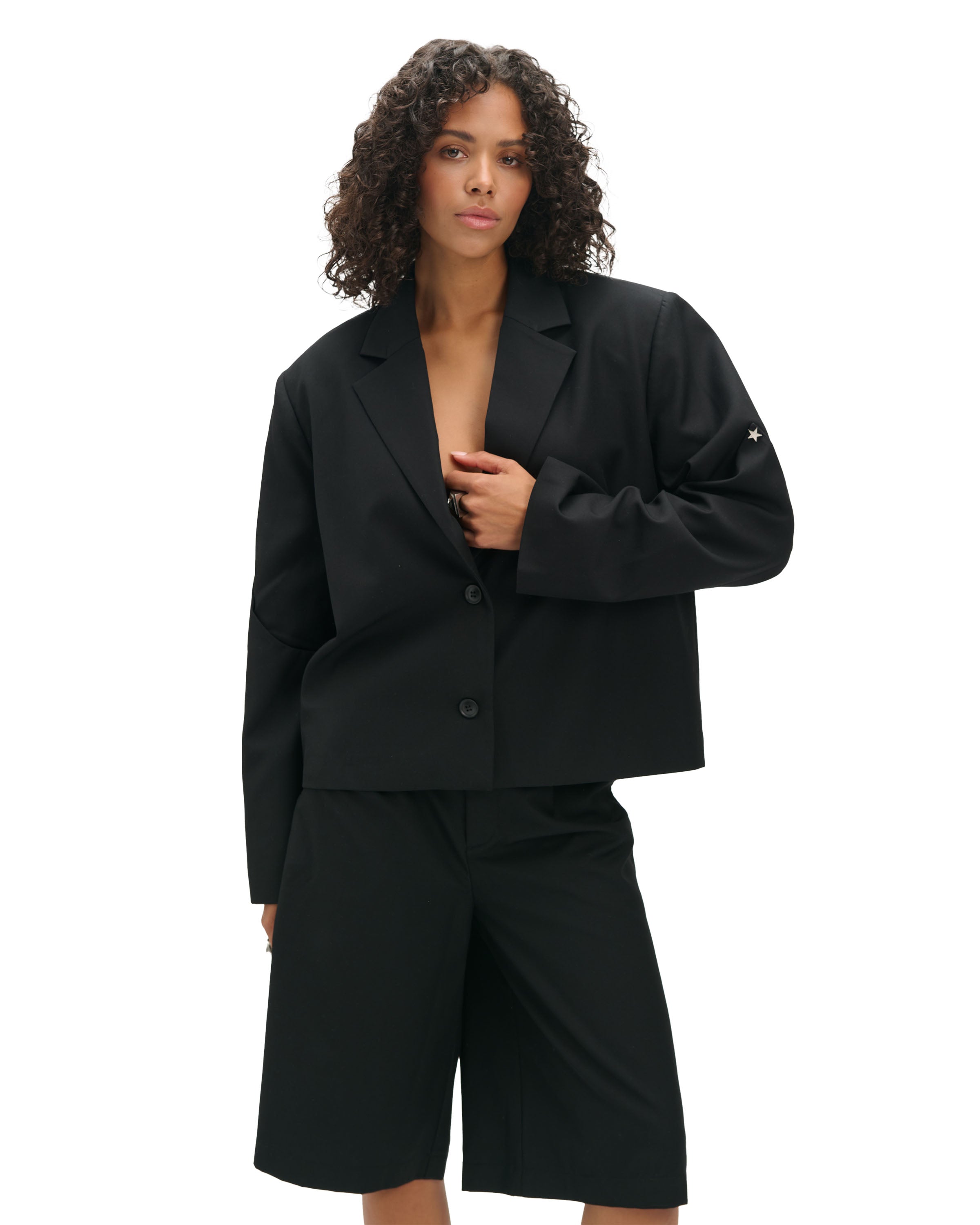 Oversized Star Cropped Blazer
