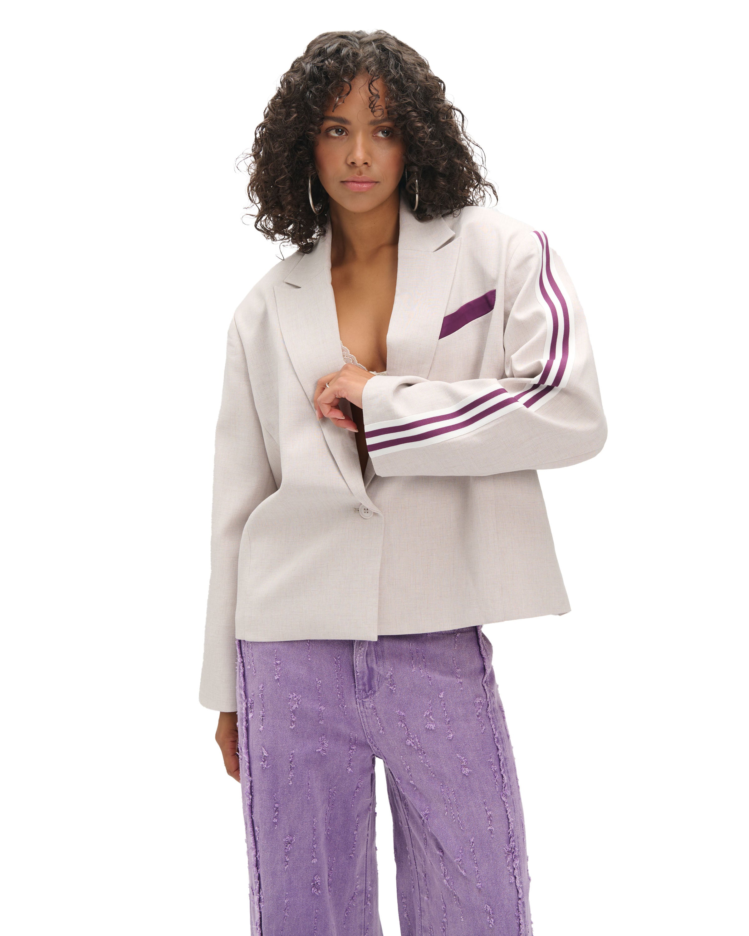 Oversized Cropped Jackie Blazer