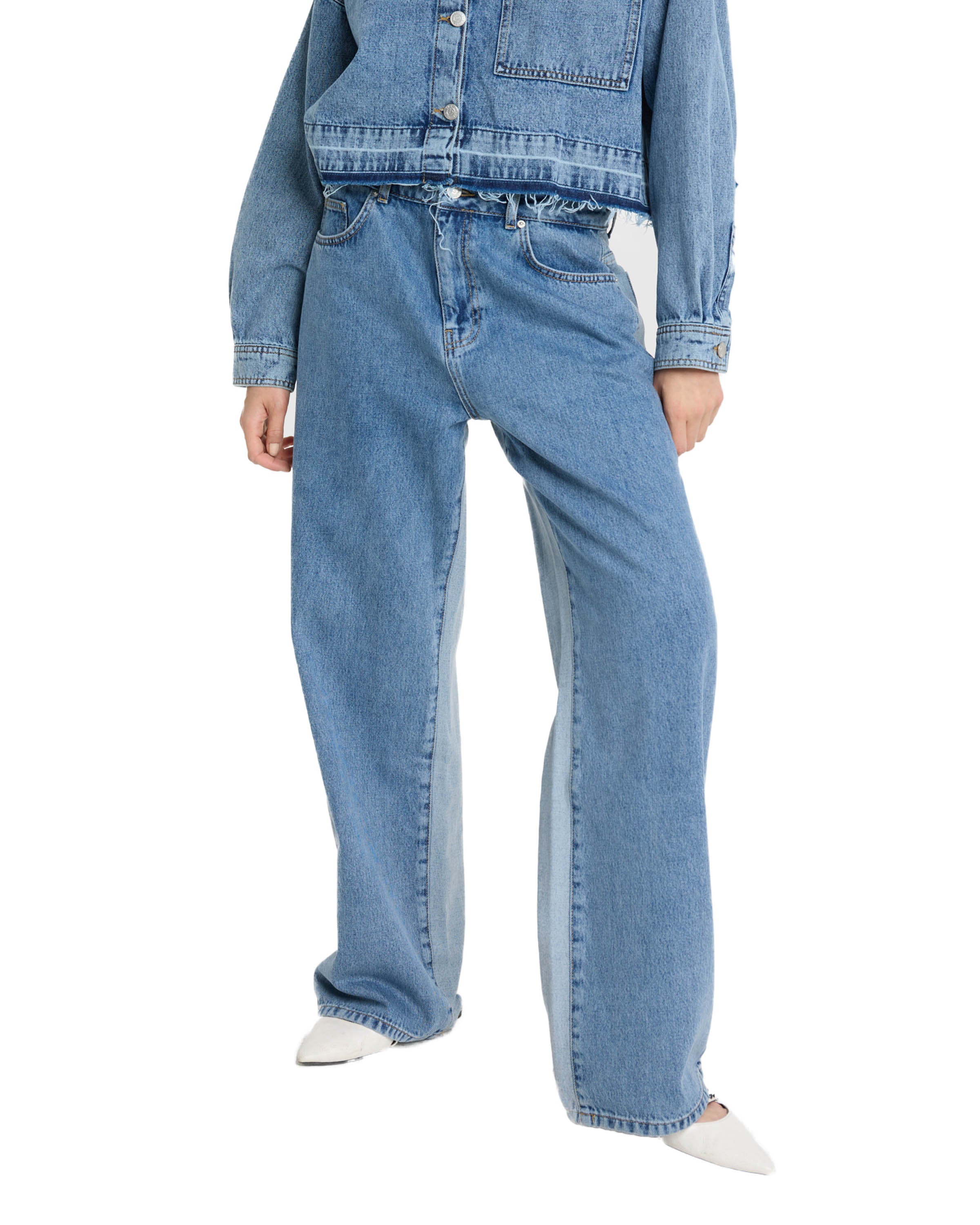 Mix Denim Pants