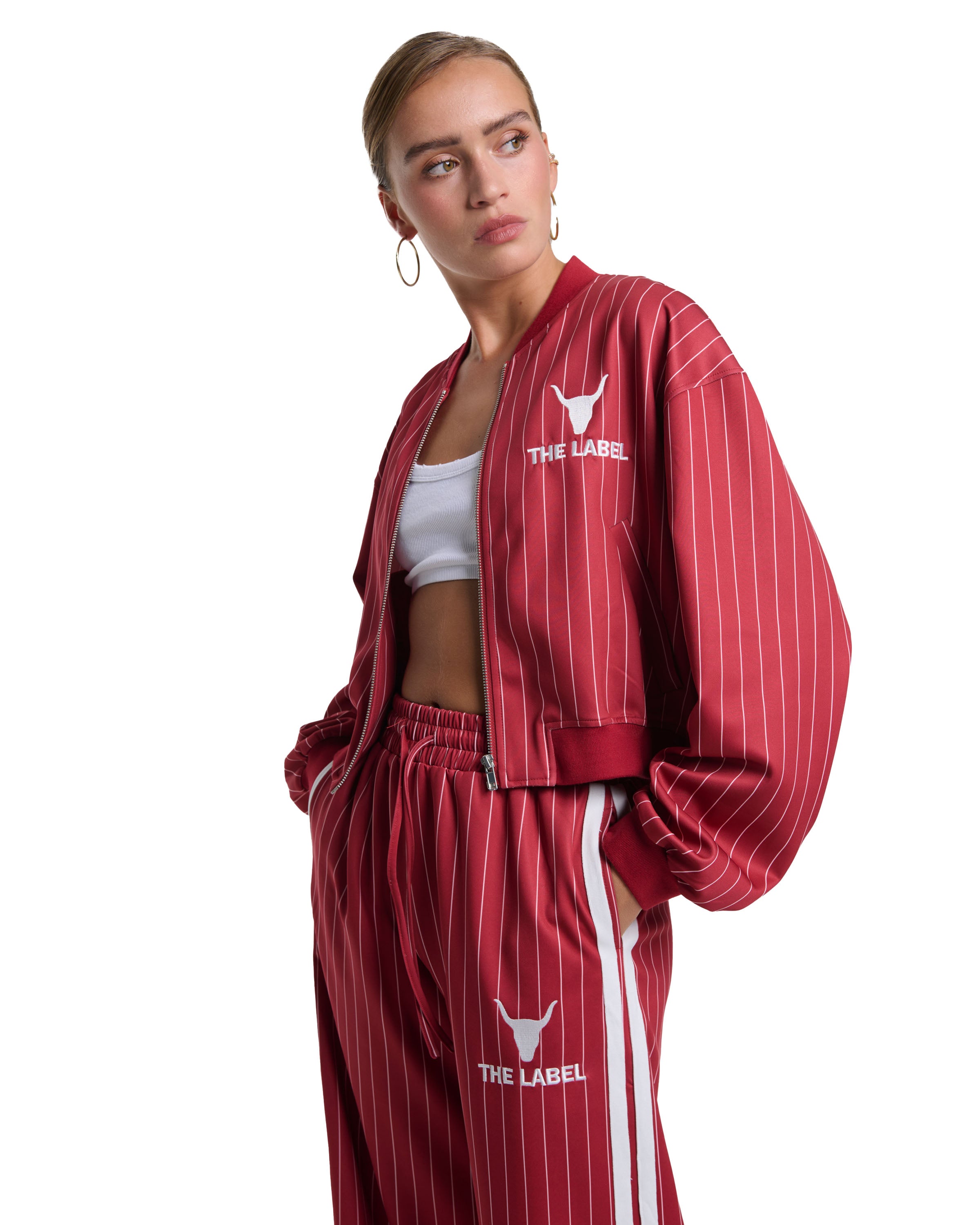 Pinstripe Cropped Jas