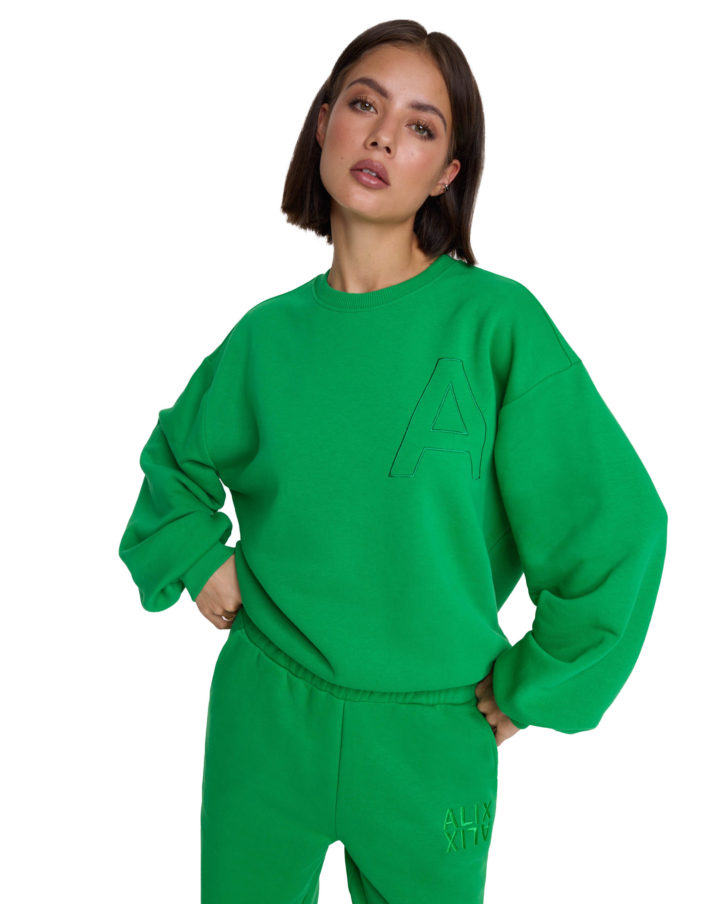 Embroidered A Sweater