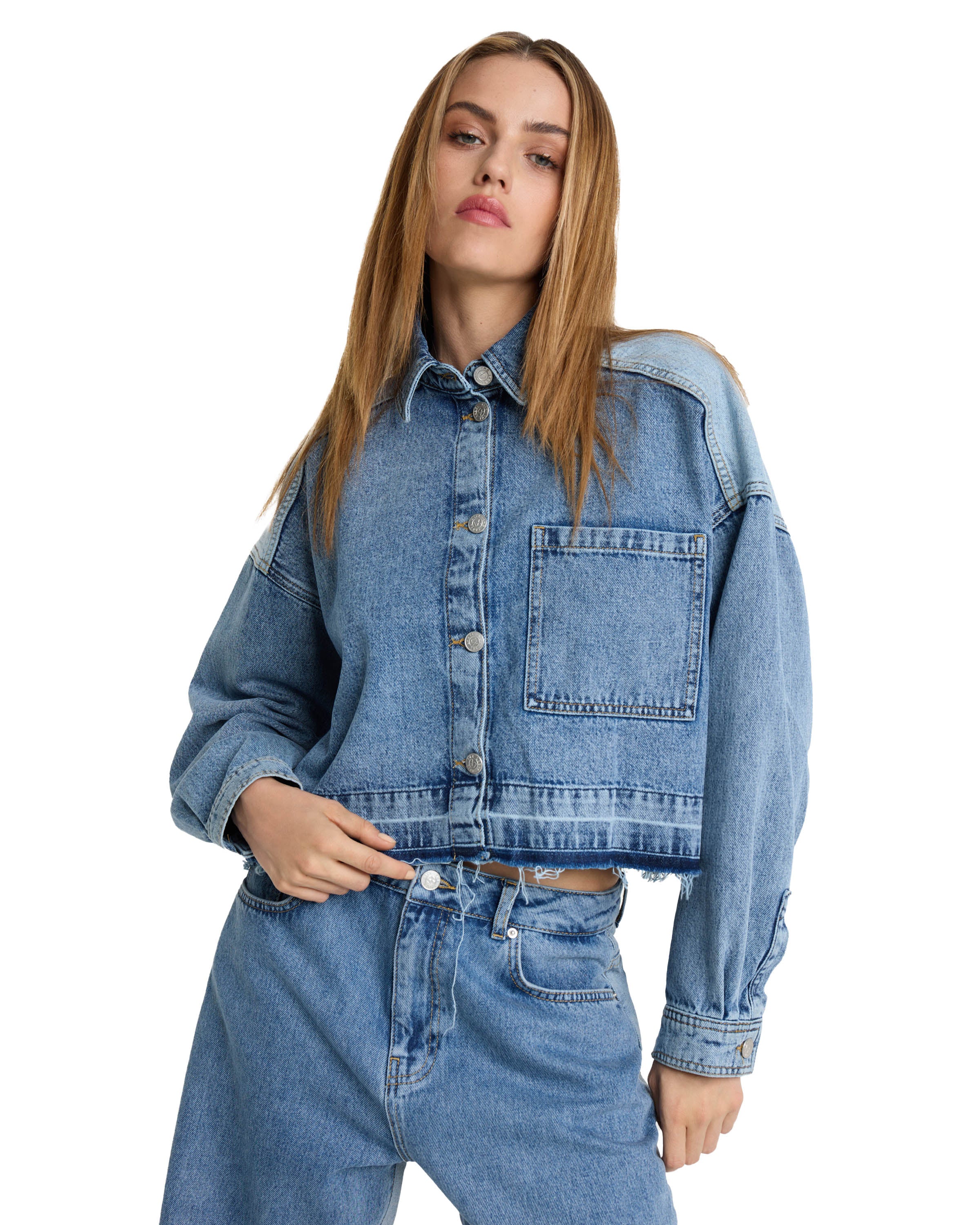 Mix Denim Blouse