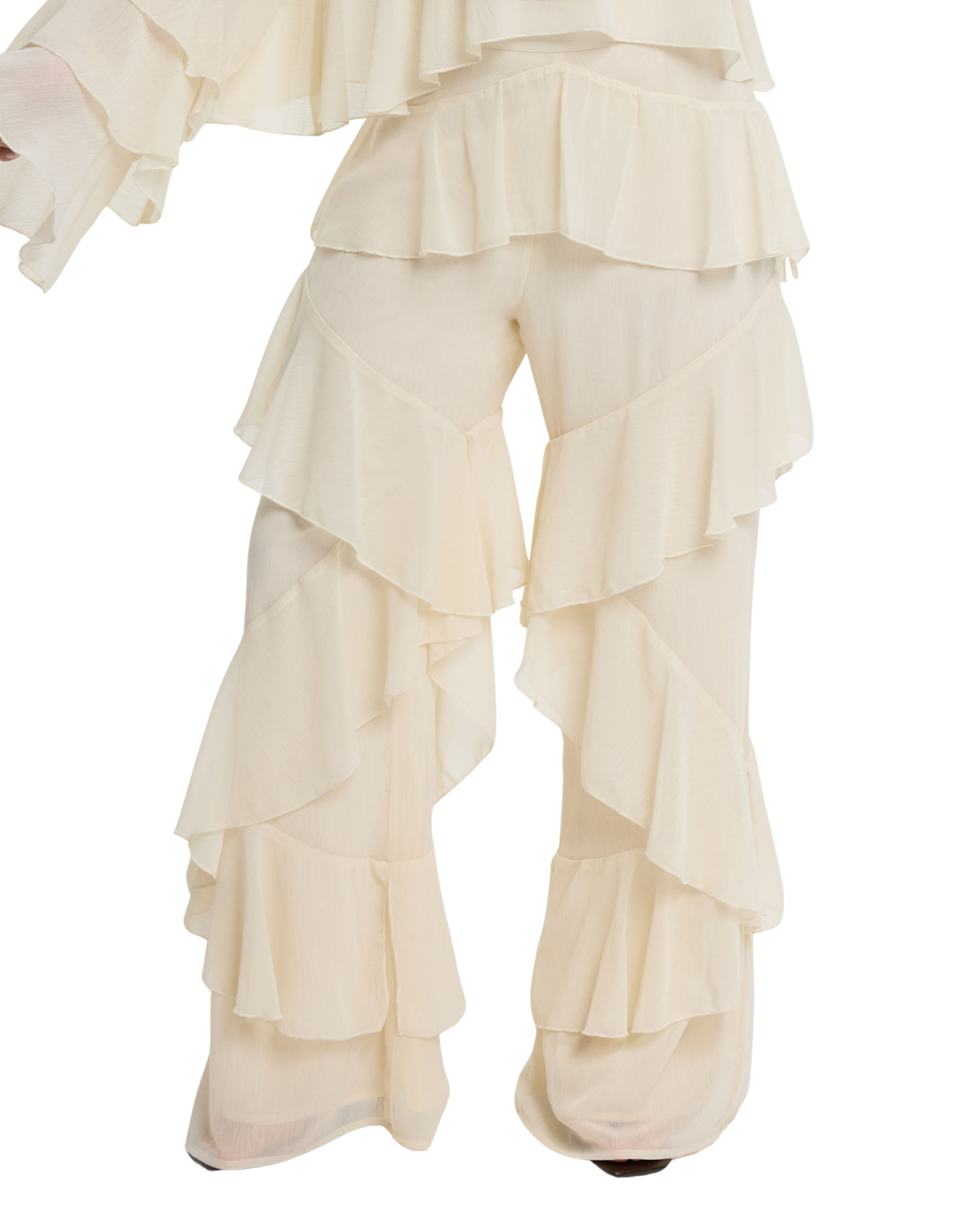 Wide Ruffle Aya Pantalon