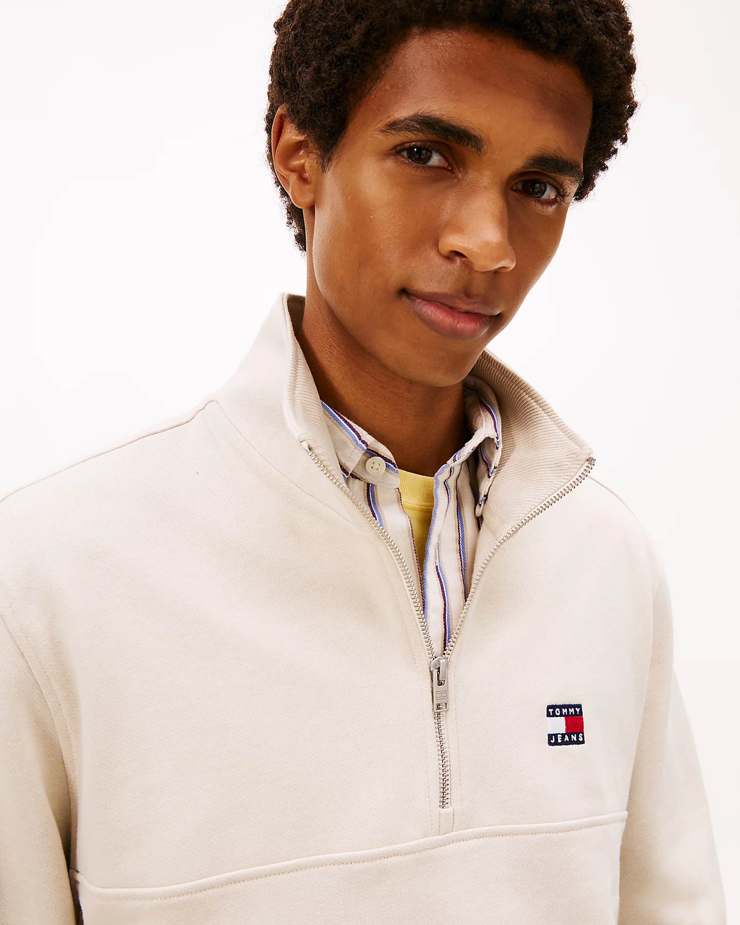 Badge Half Zip Sweatshirt