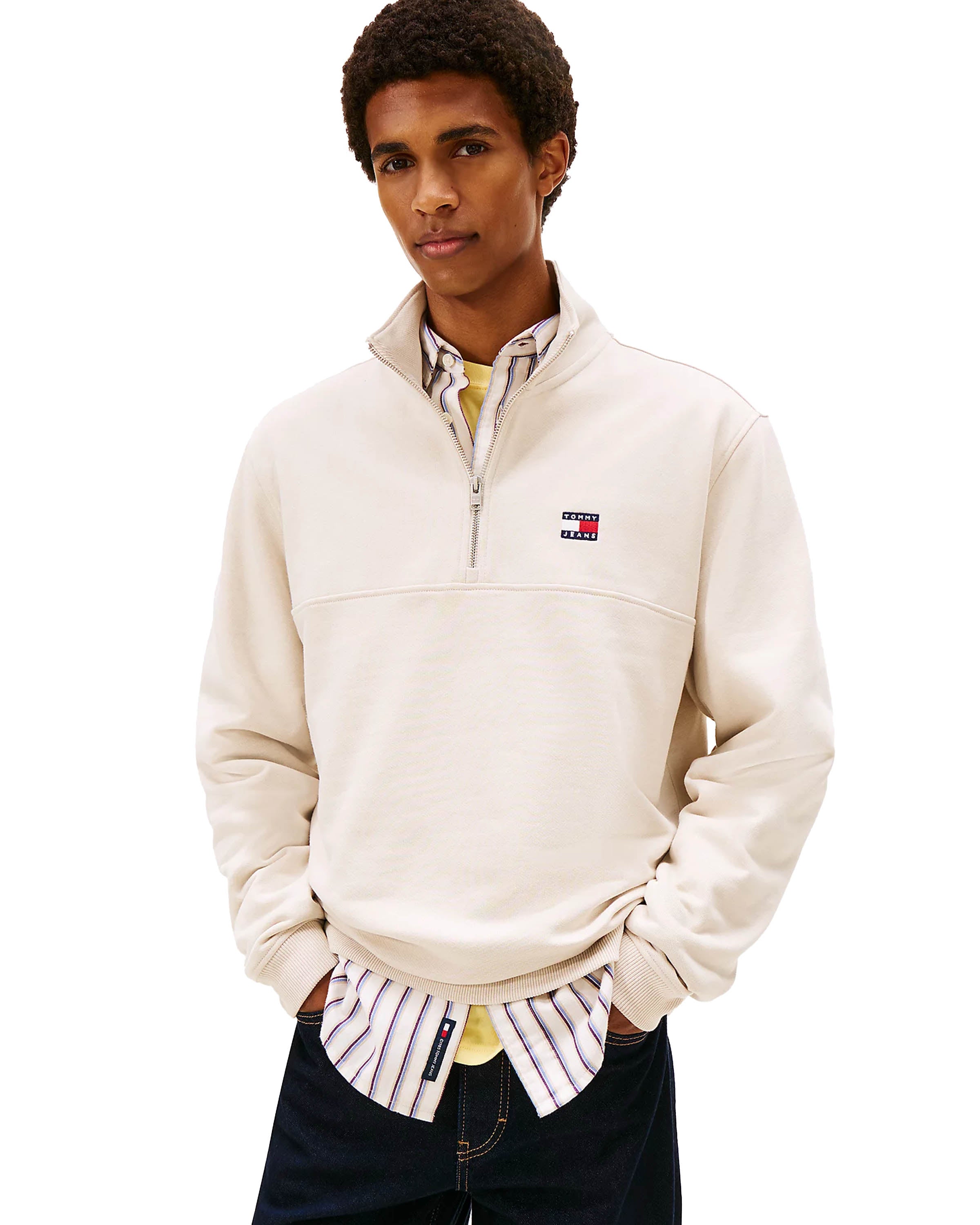 Badge Half Zip Sweatshirt