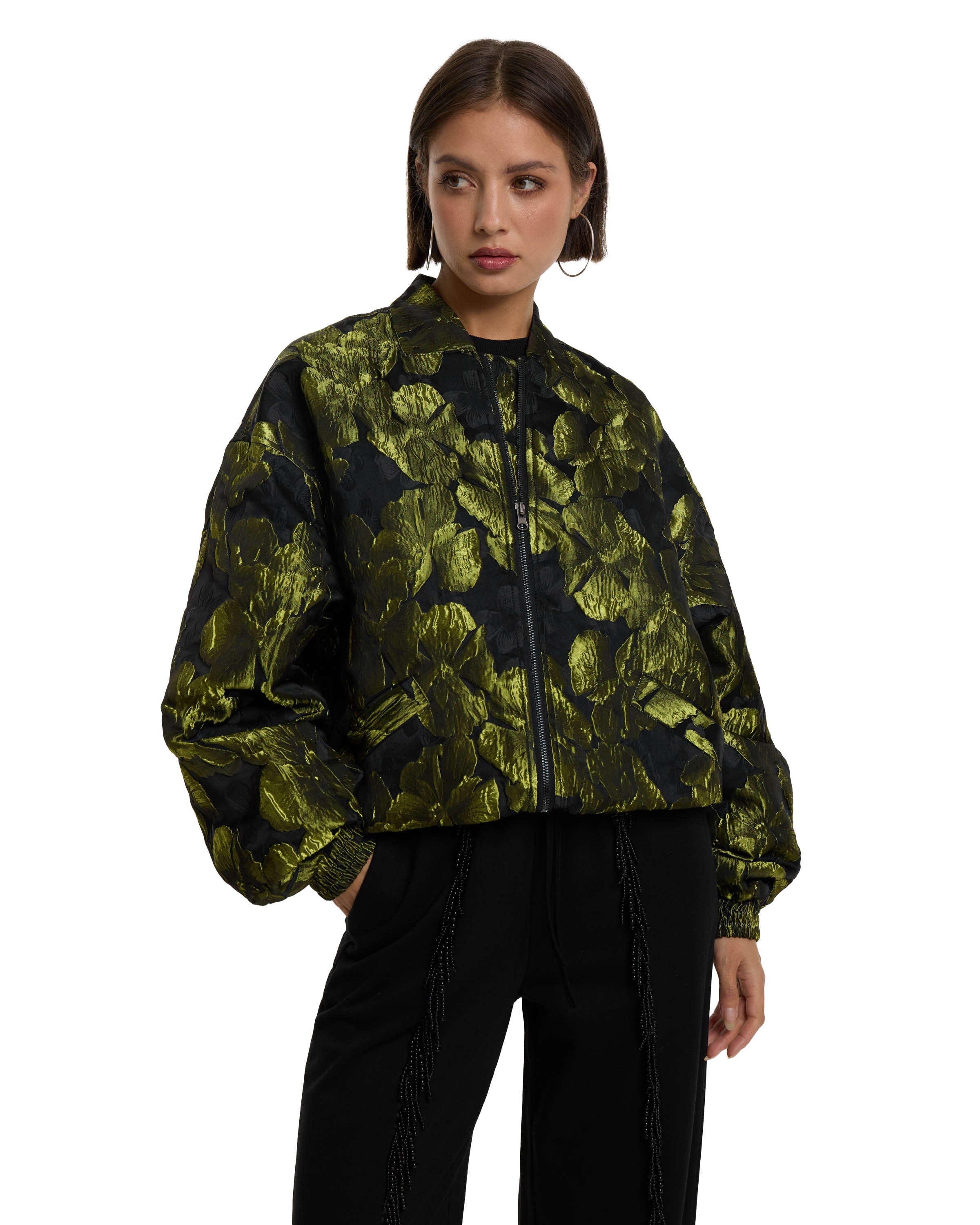 Ash Jacquard Bomberjas