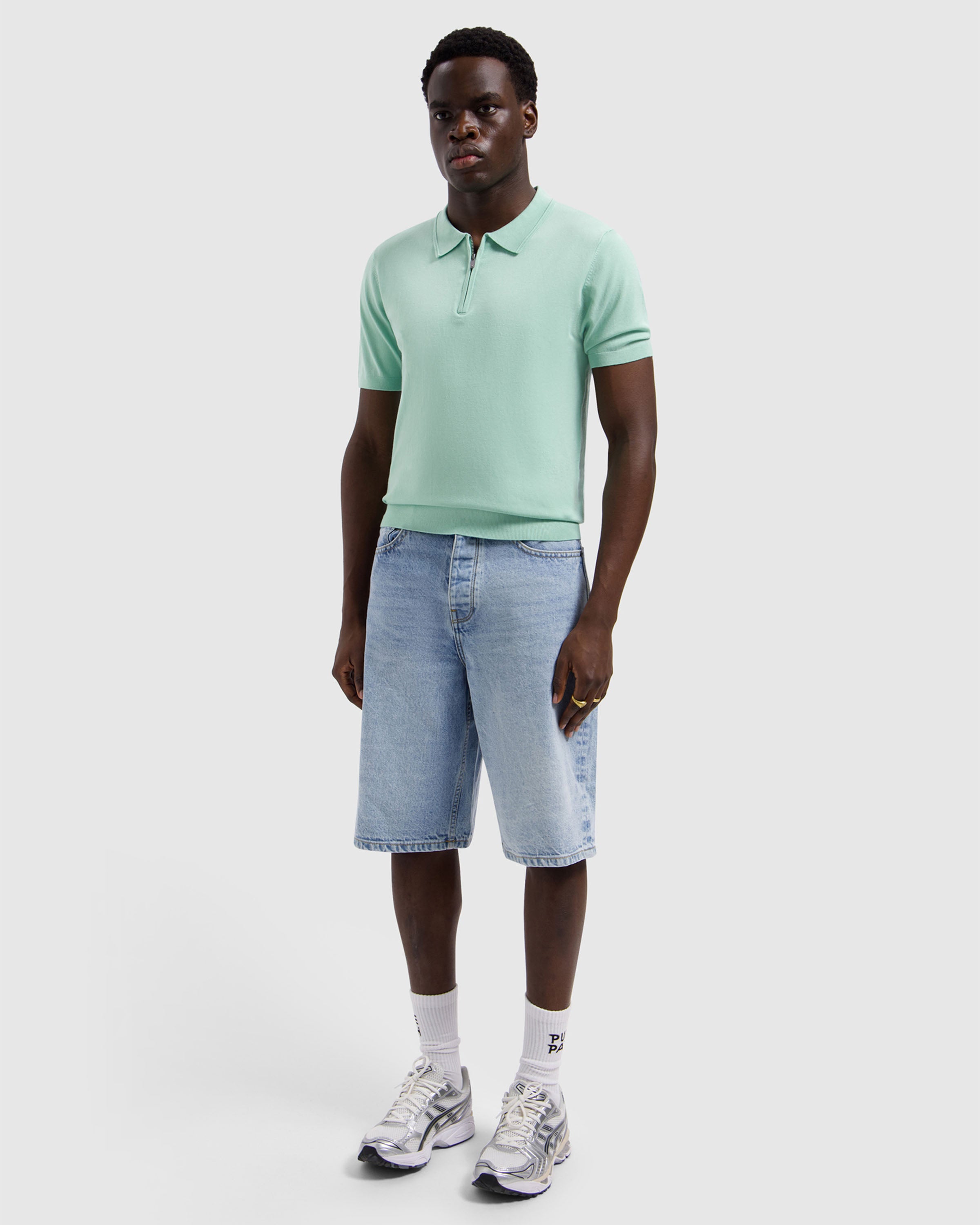 Flat Half-Zip Polo