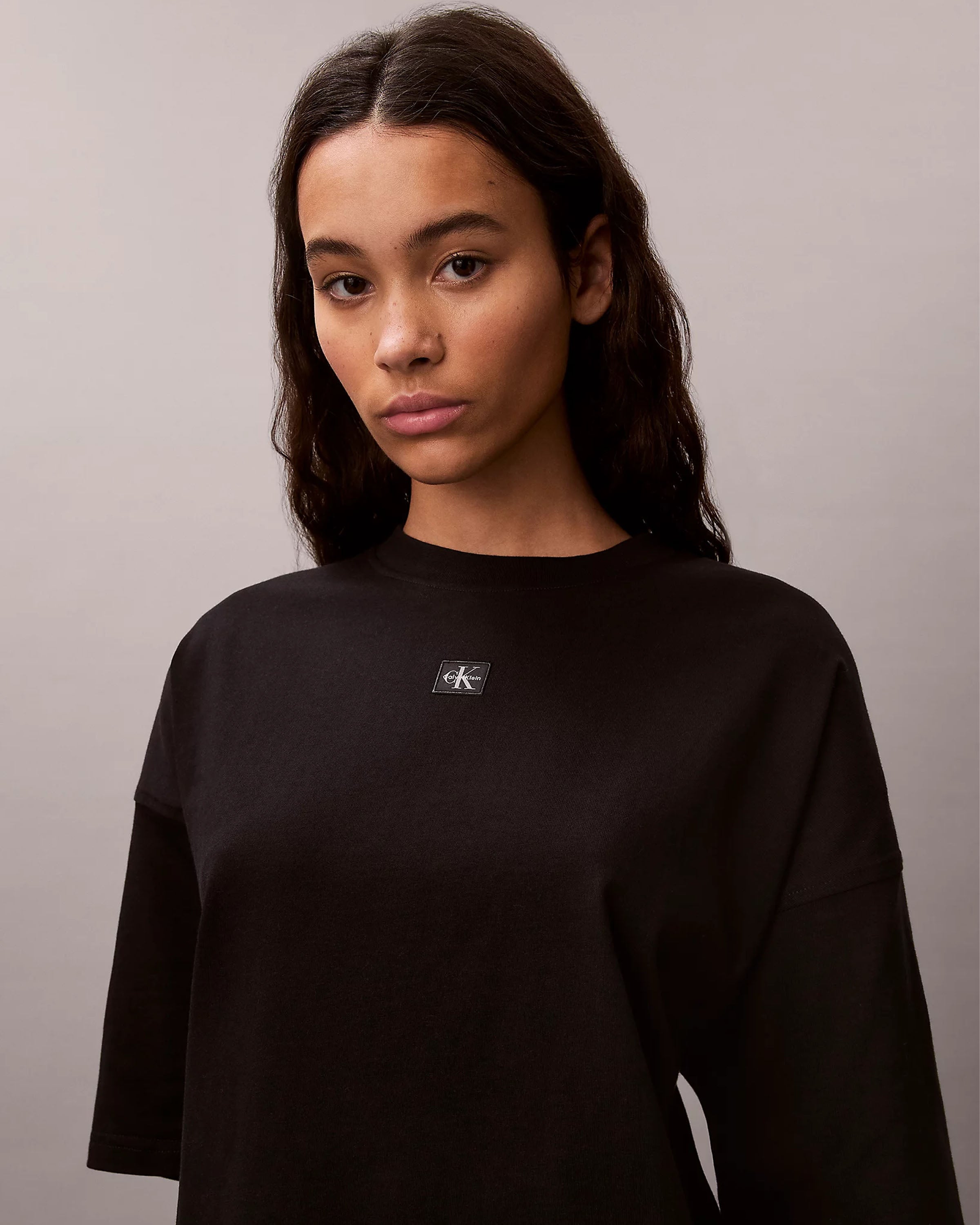 Woven Label Oversized Jurk