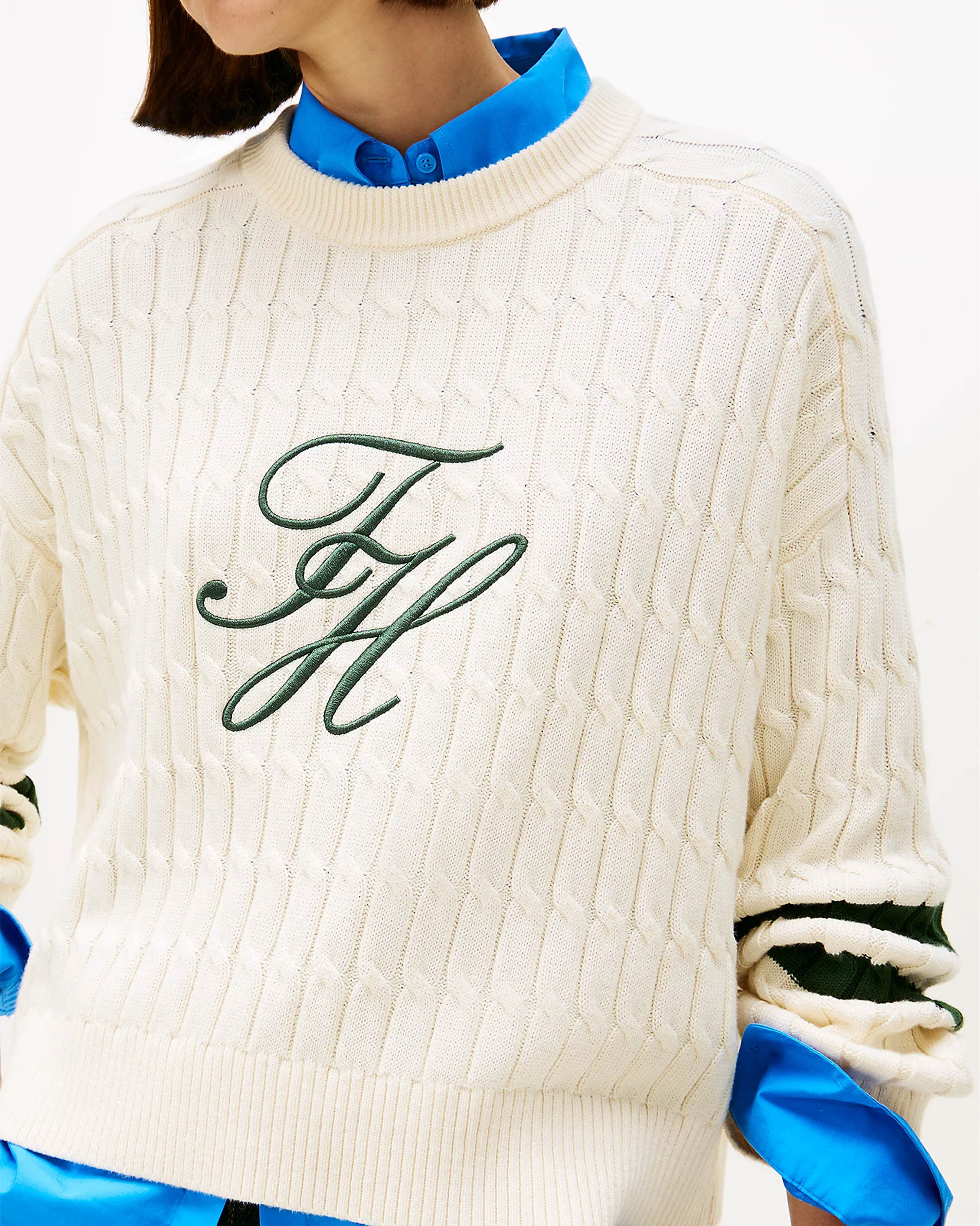 Textured Graphic Sweater