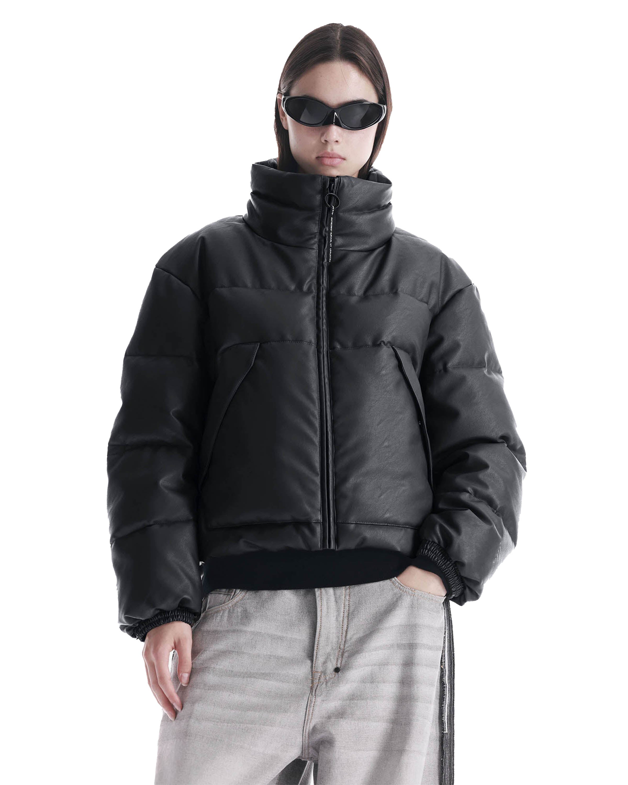 Narwaru Faux Leren Puffer Qw543