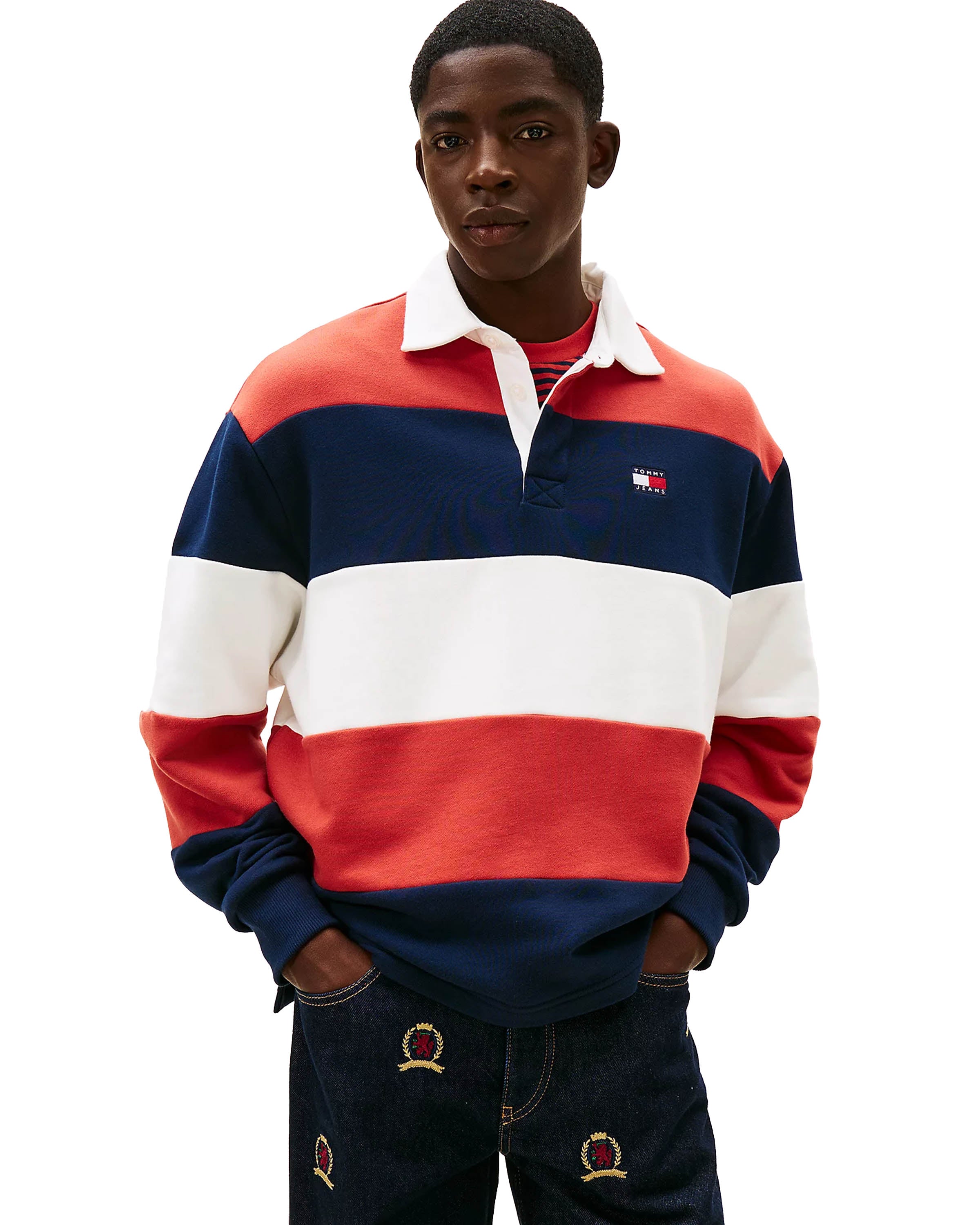 Badge Stripe Sweatshirt