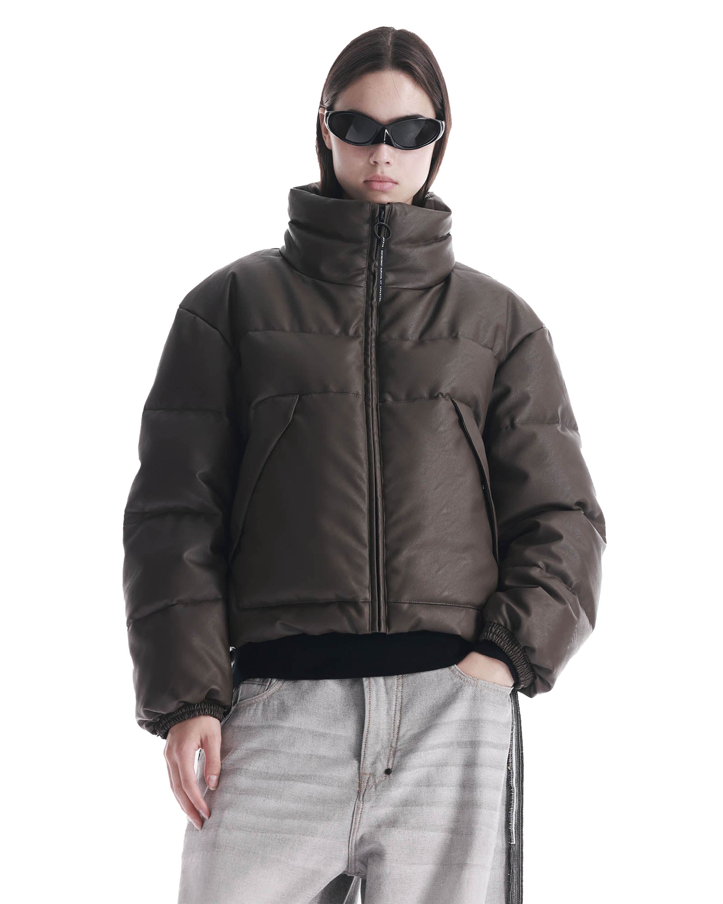 Narwaru Faux Leren Puffer Qw543