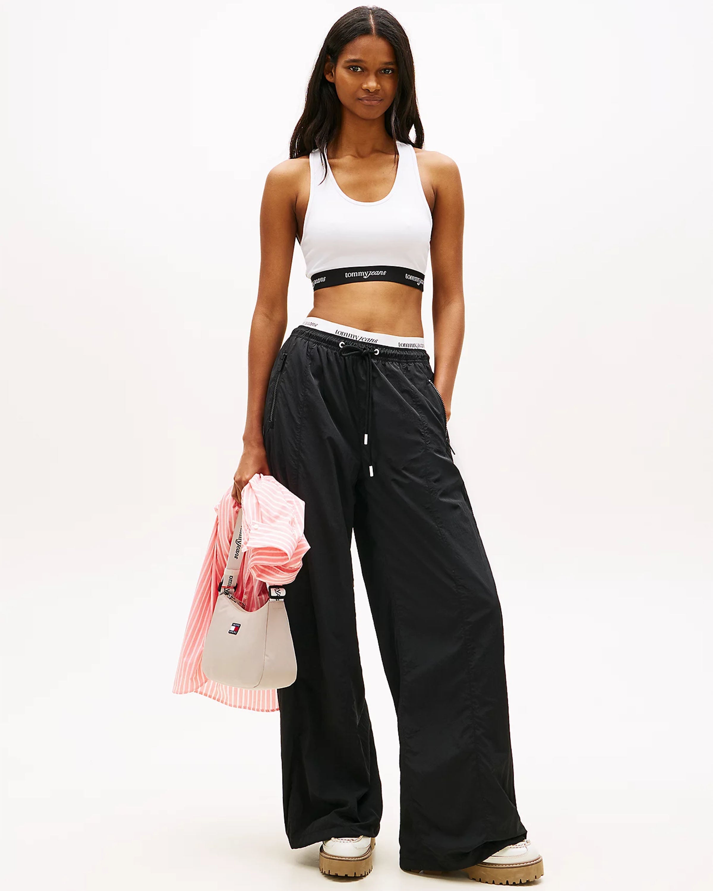Tape bralette + Waistband Trackpants set