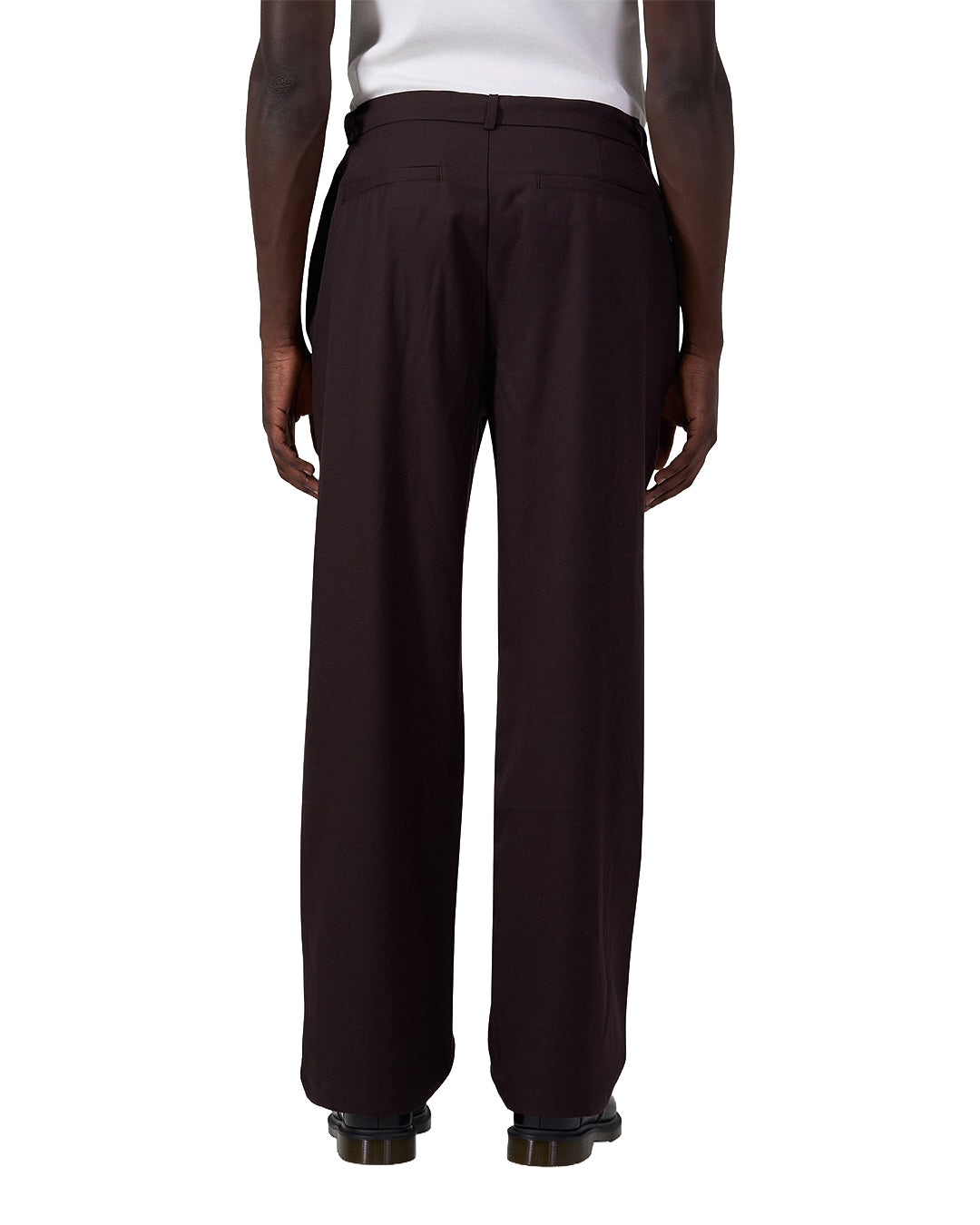 Pleated twill pants