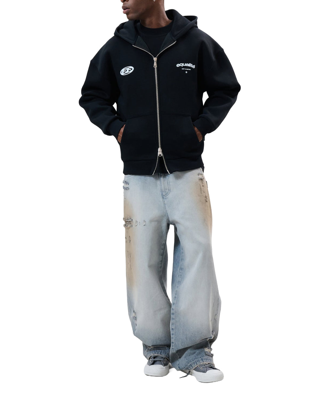 Stay Equal Oversized Full Zip Hoodie