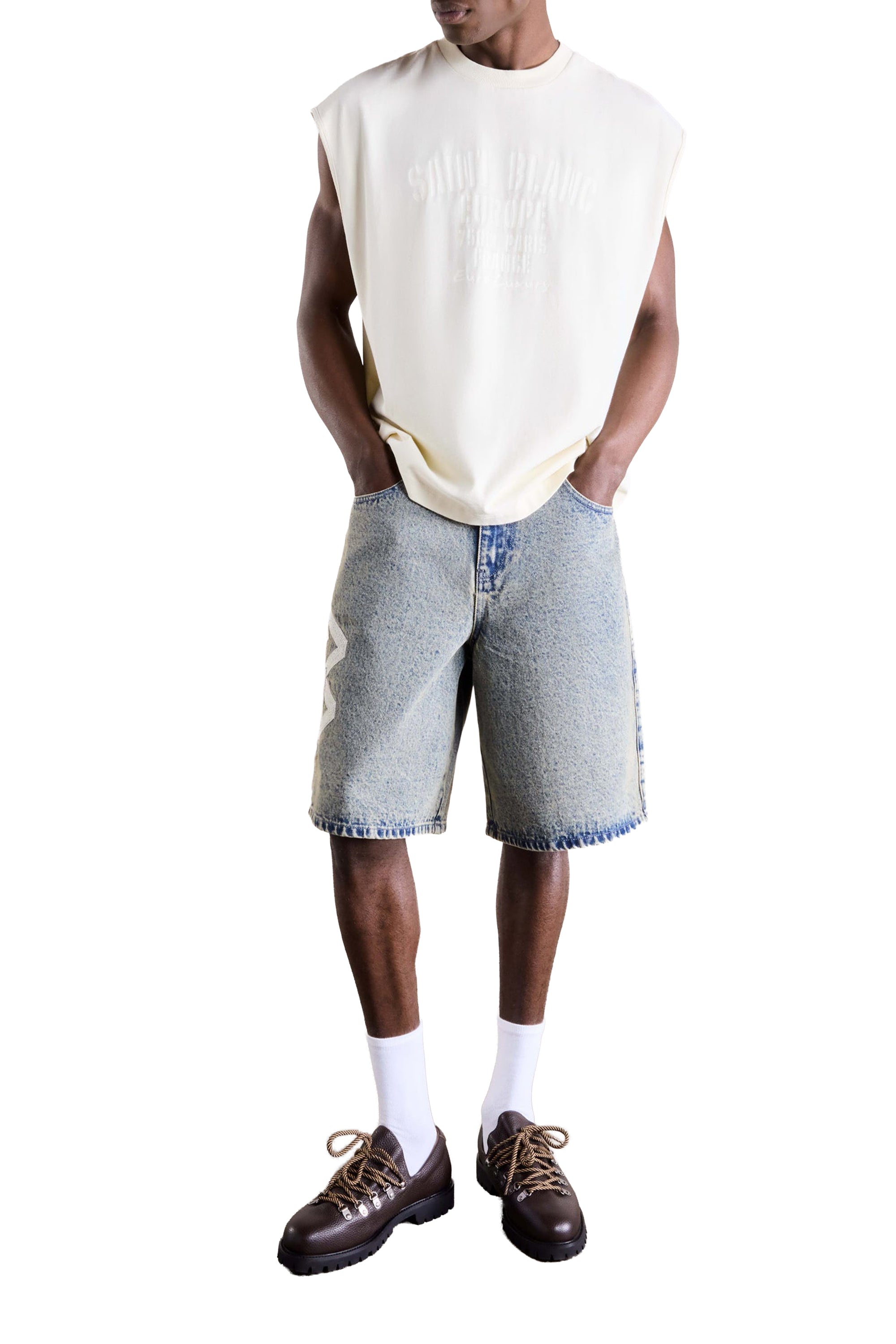 Washed Denim Short