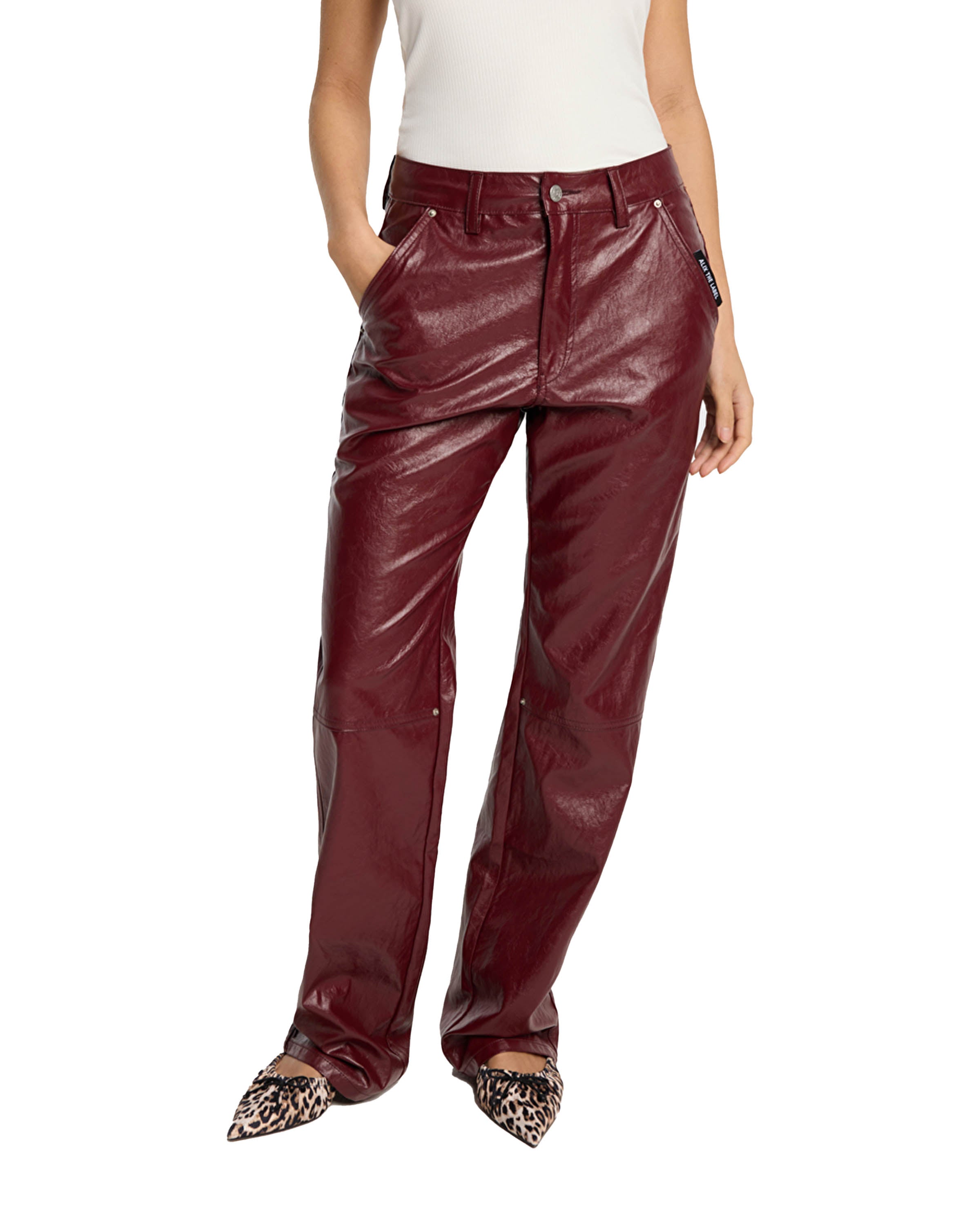 Faux Leather Broek