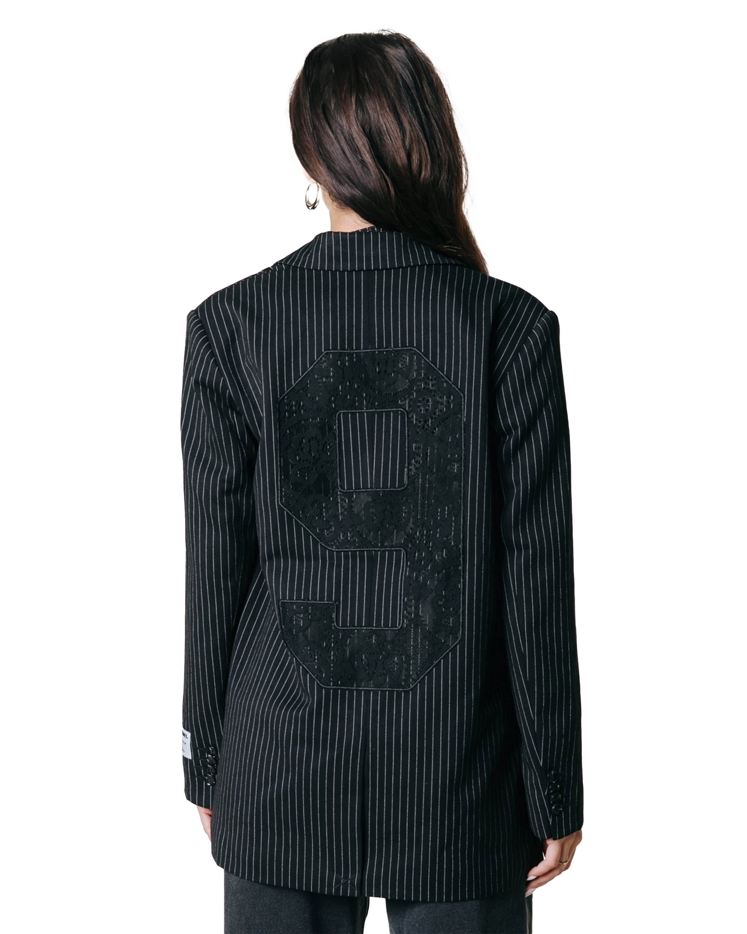 Jesra Pinstripe No 9 Lace Blazer
