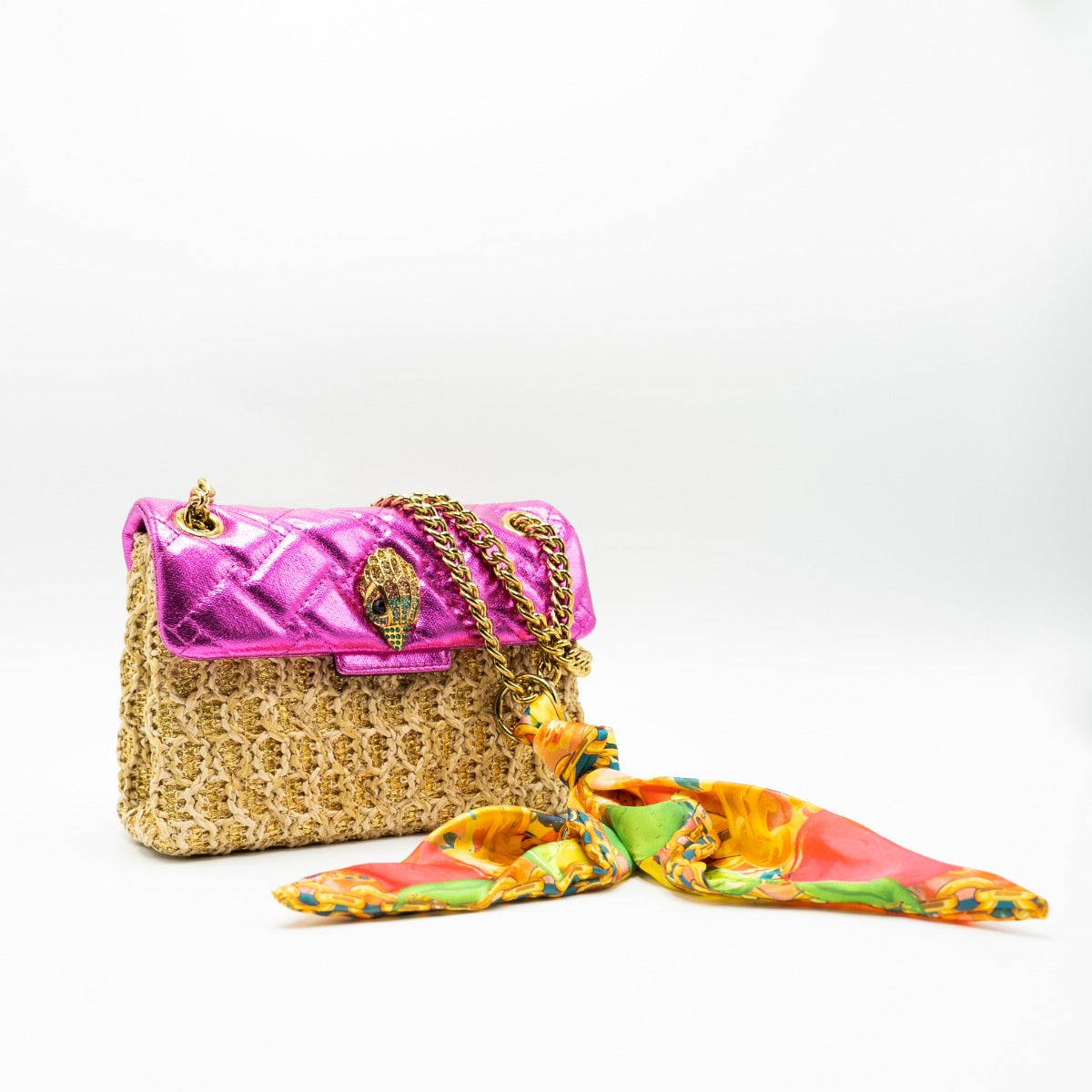 Raffia Kensington Schoudertas