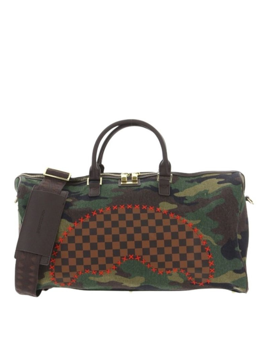 Shark Shape Check Duffle Handtas