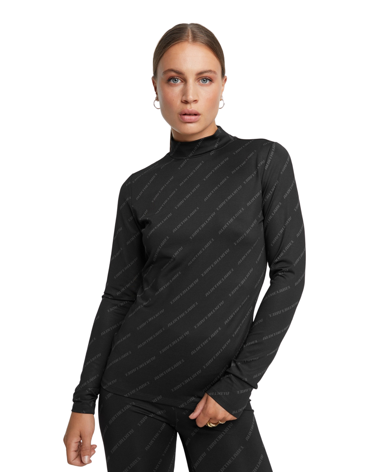 Alix Stripe Turtle Neck Top