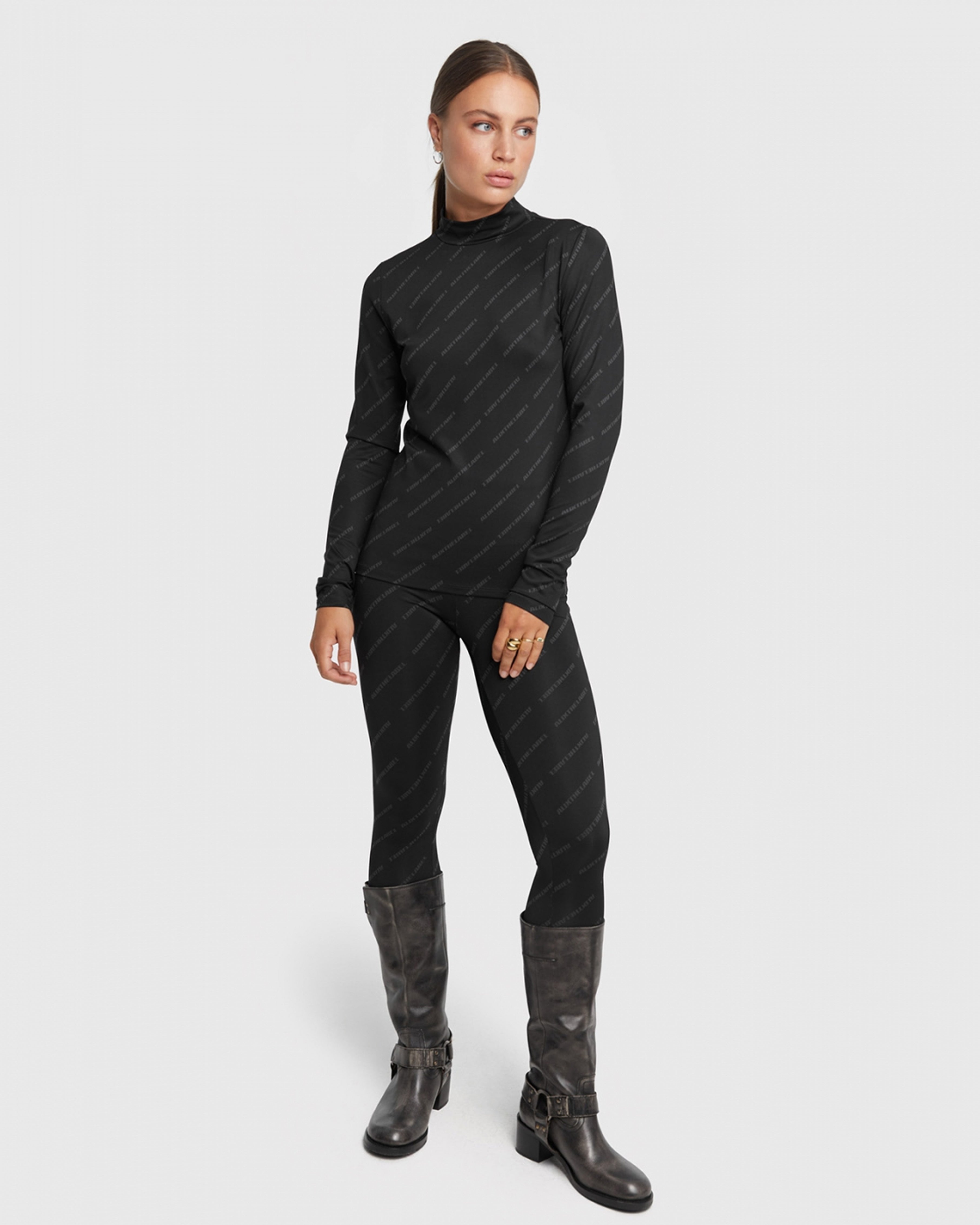 Alix Stripe Turtle Neck Top