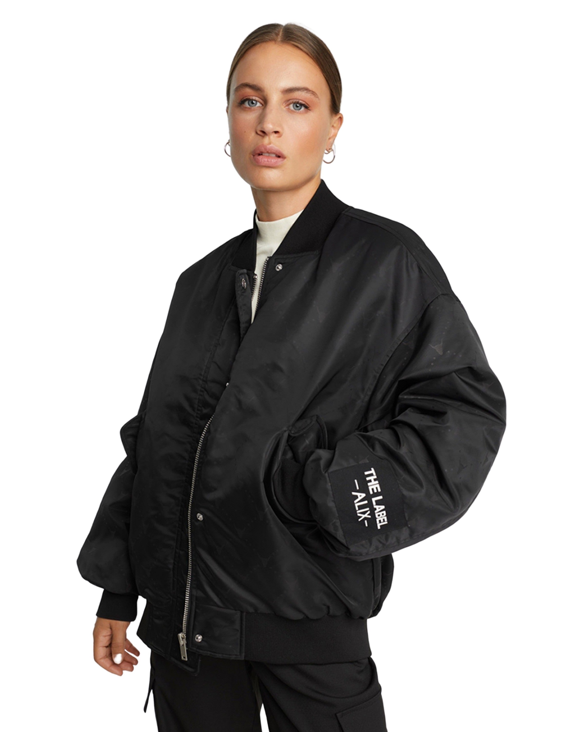 Oversized Bull Nylon Bomber