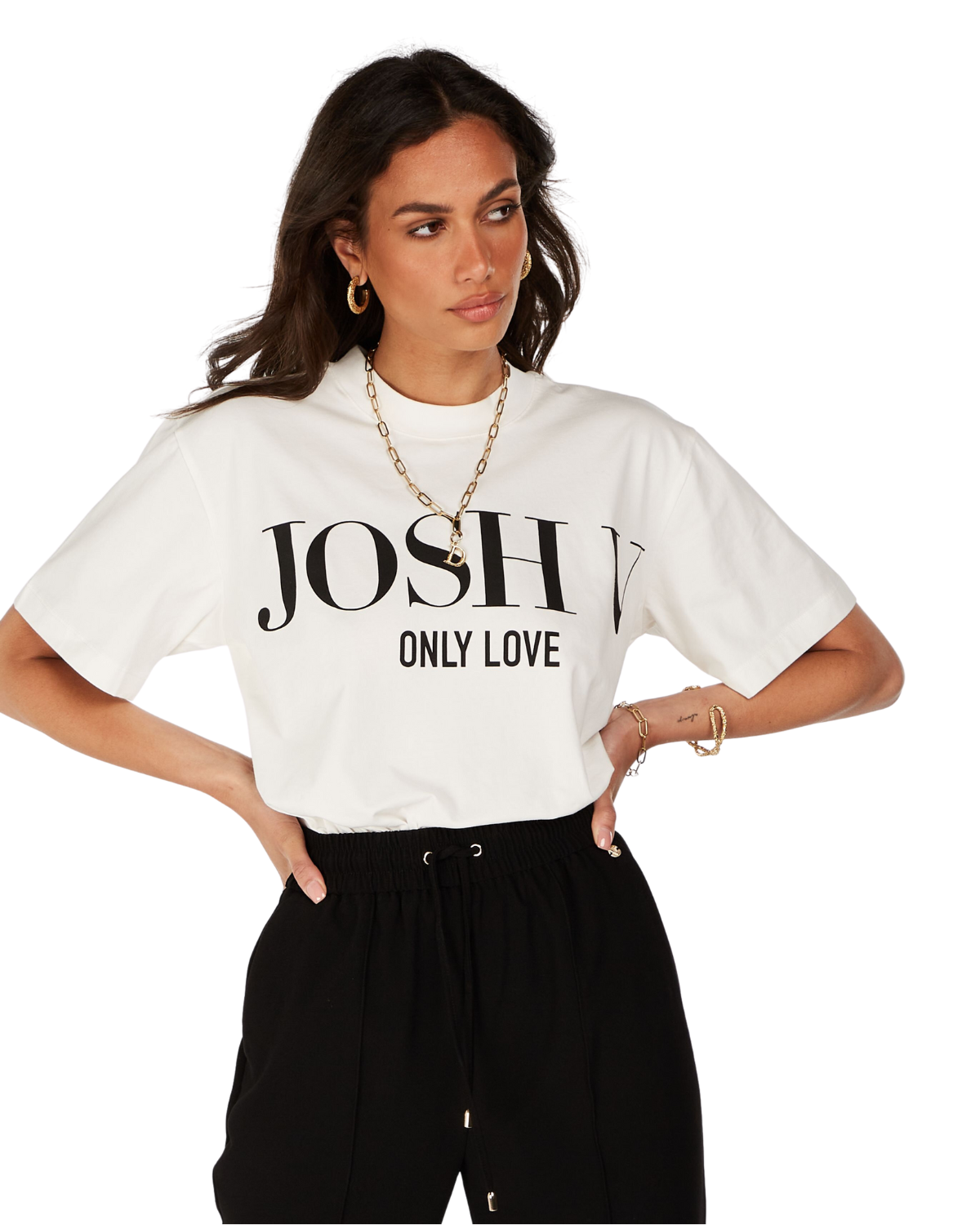 JV Teddy Only Love Oversized T-Shirt Wit