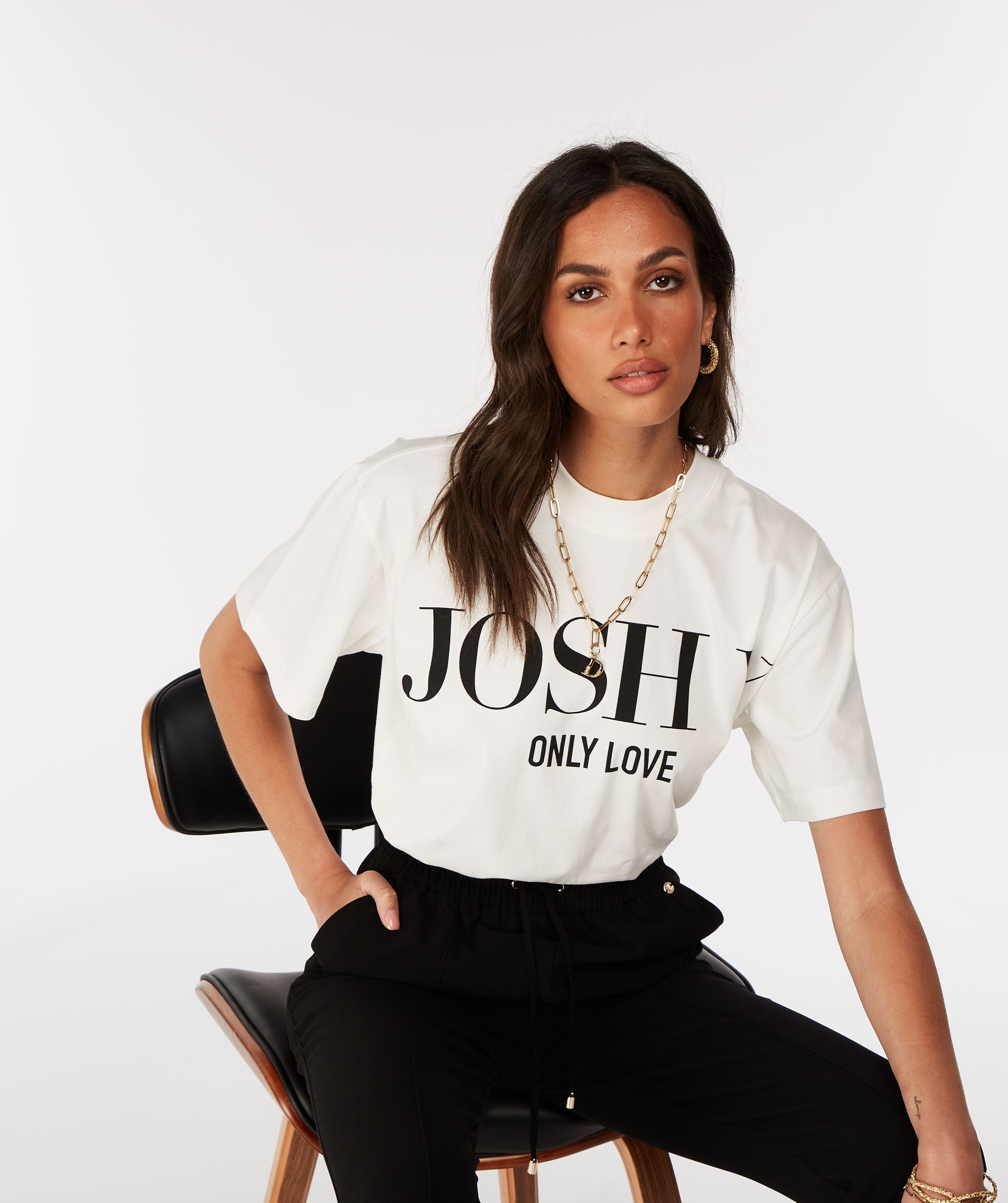 JV Teddy Only Love Oversized T-Shirt Wit