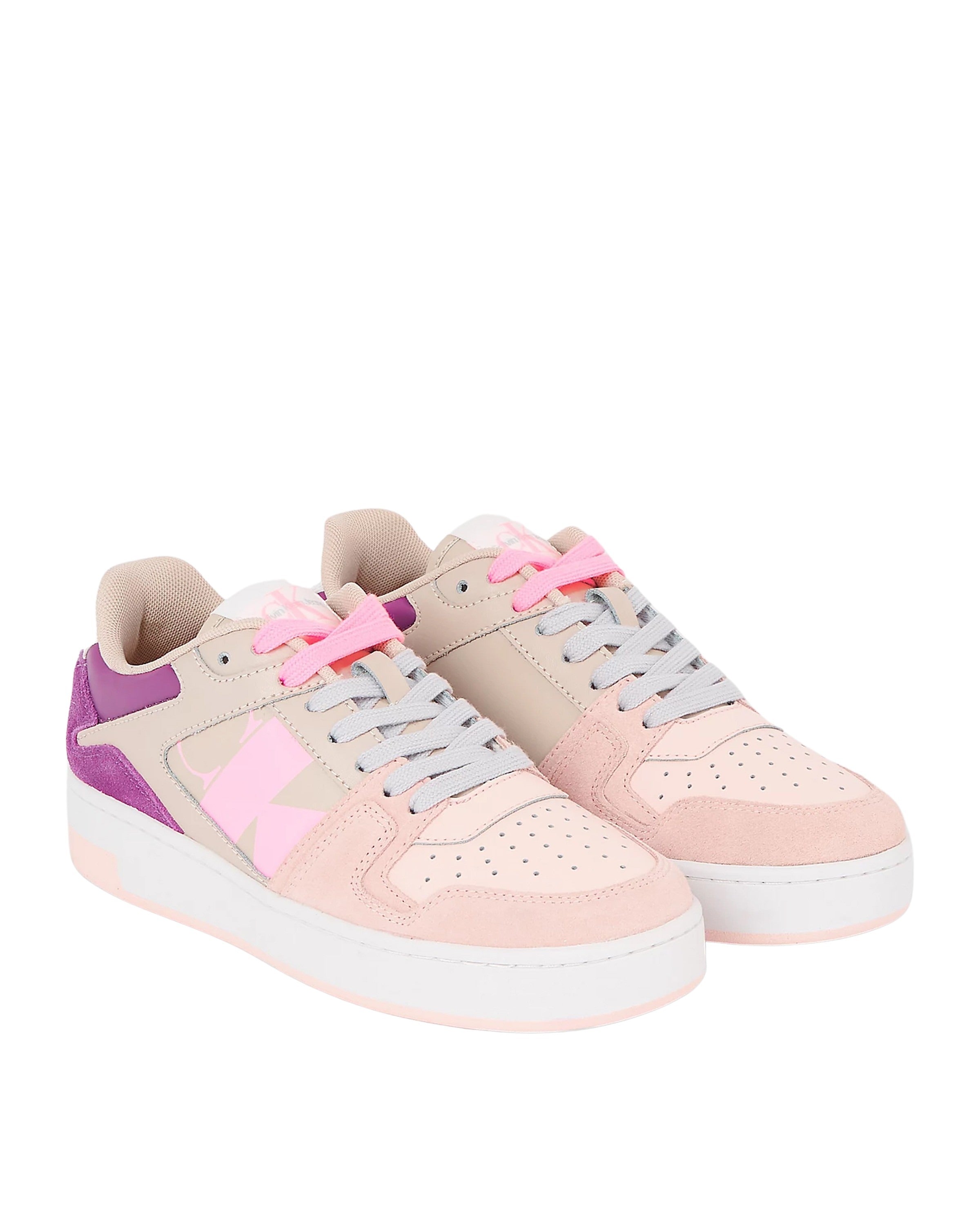 BASKET CUPSOLE LACEUP MIX LTH WN SNEAKER