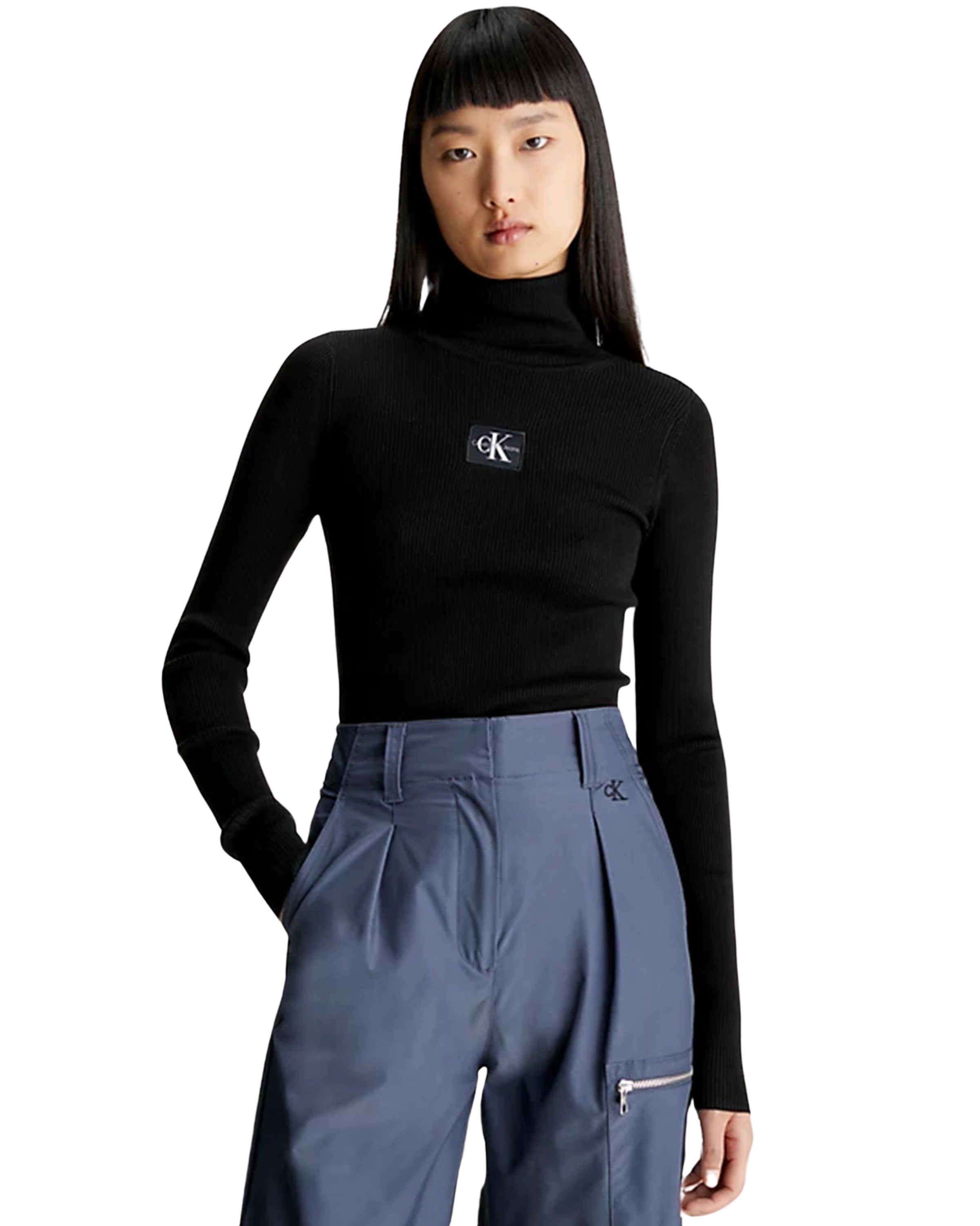 Badge Roll Neck Sweater