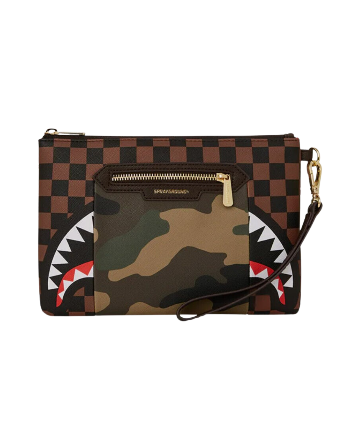 SIP CAMO ACCENT CROSS-OVER CLUTCH