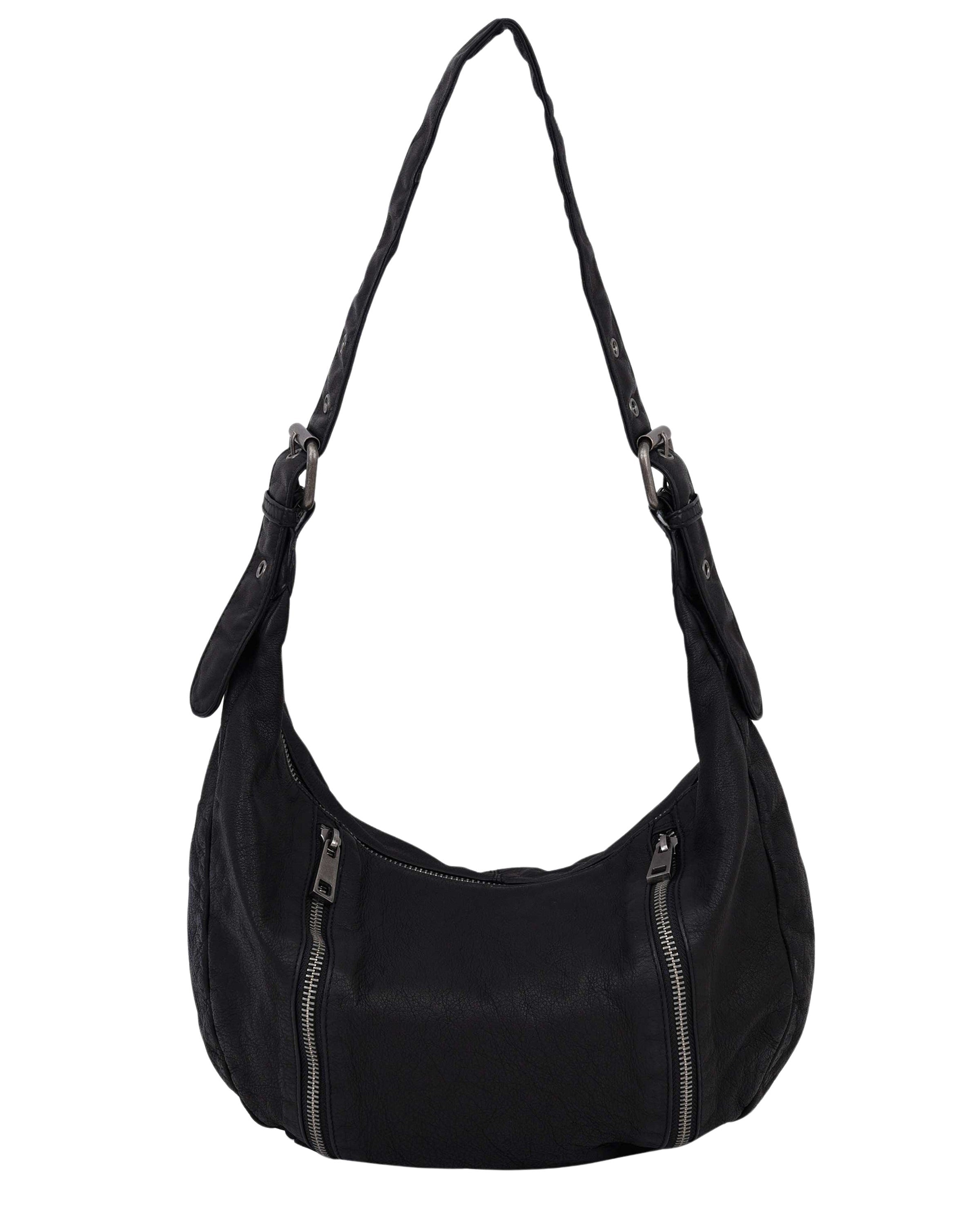 Small Stella Zipper Washed Schoudertas