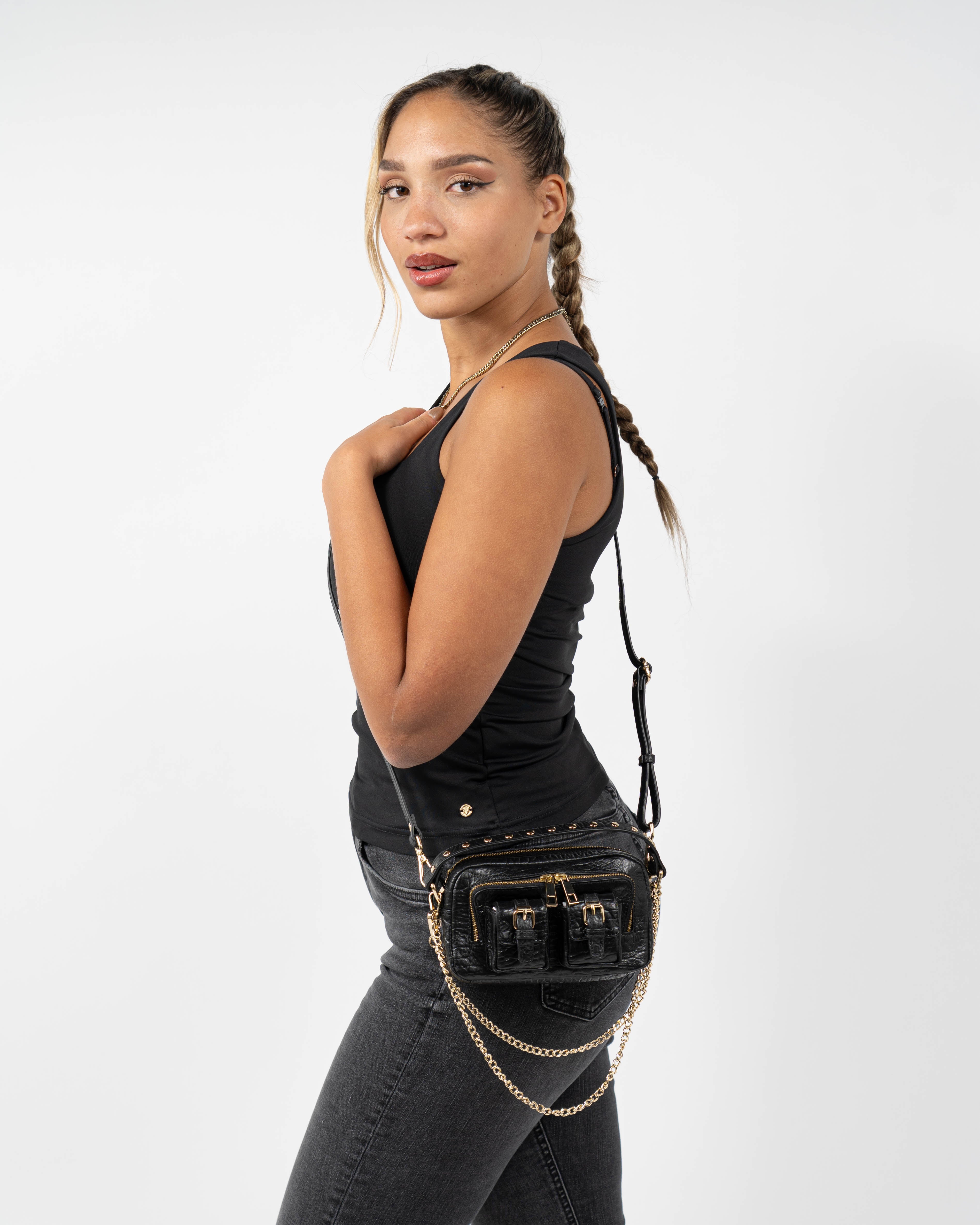 Helena Buckle New Zealand Met Goud Crossbody Tas