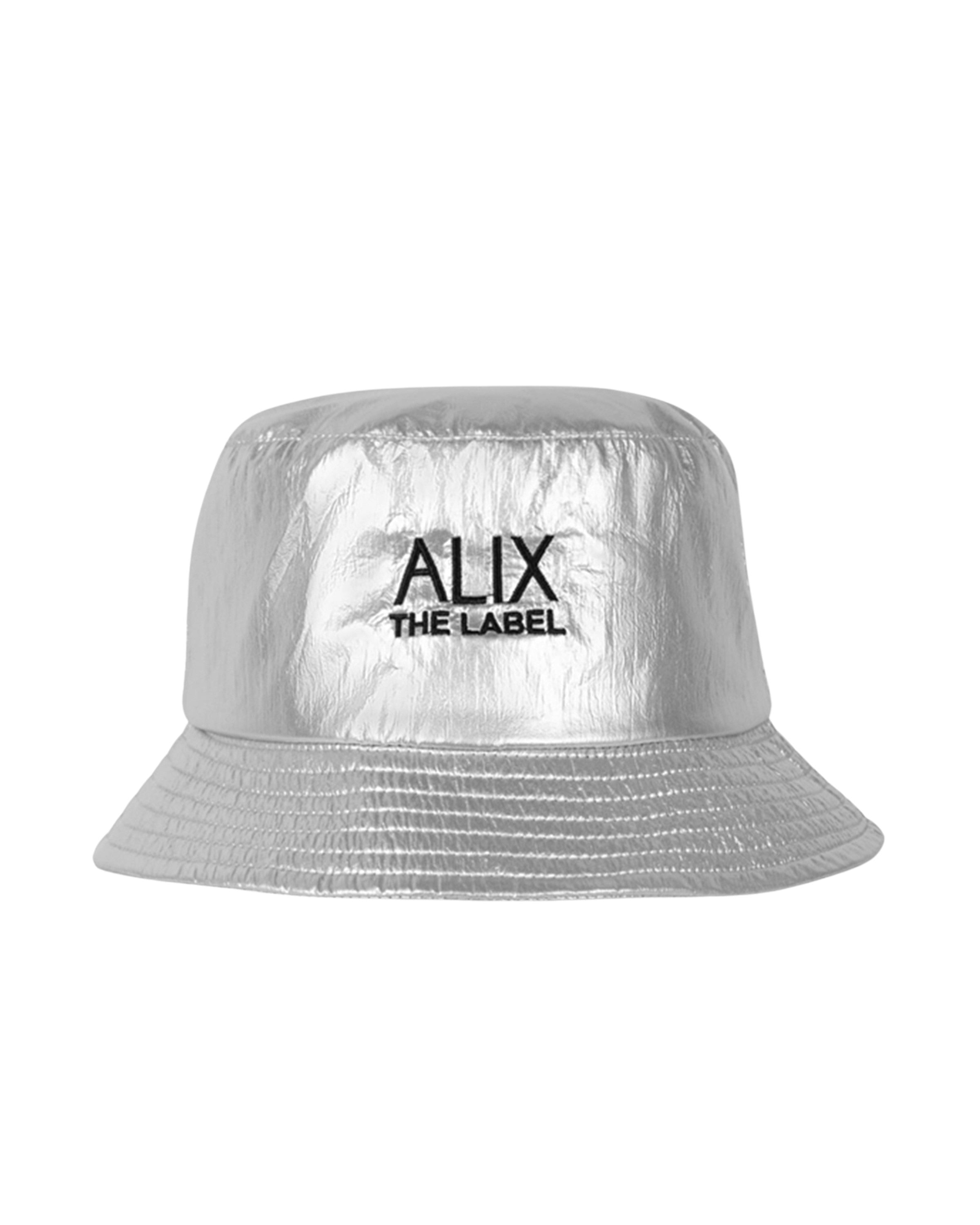 Ladies woven metallic bucket hat
