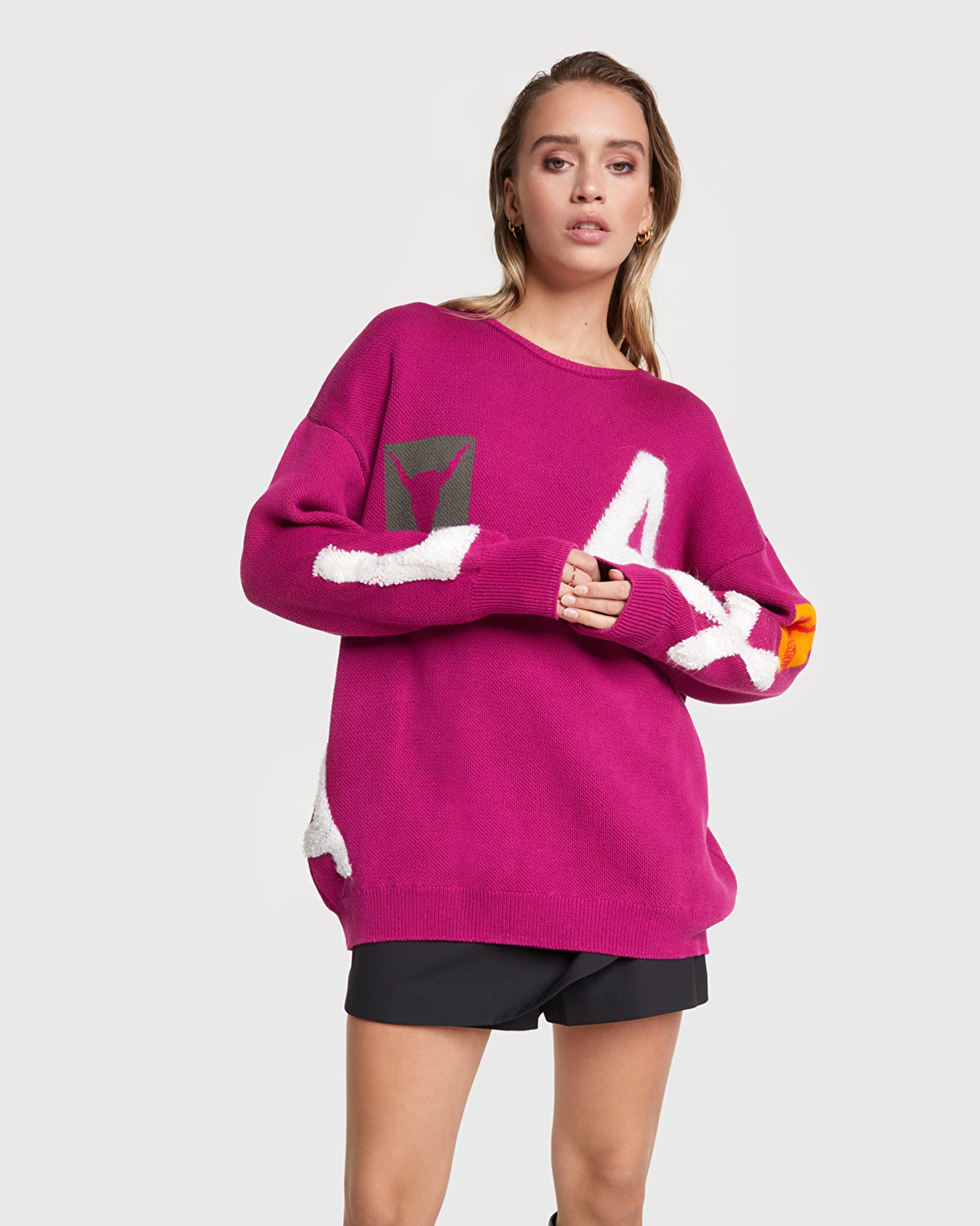 Knitted artwork pullover