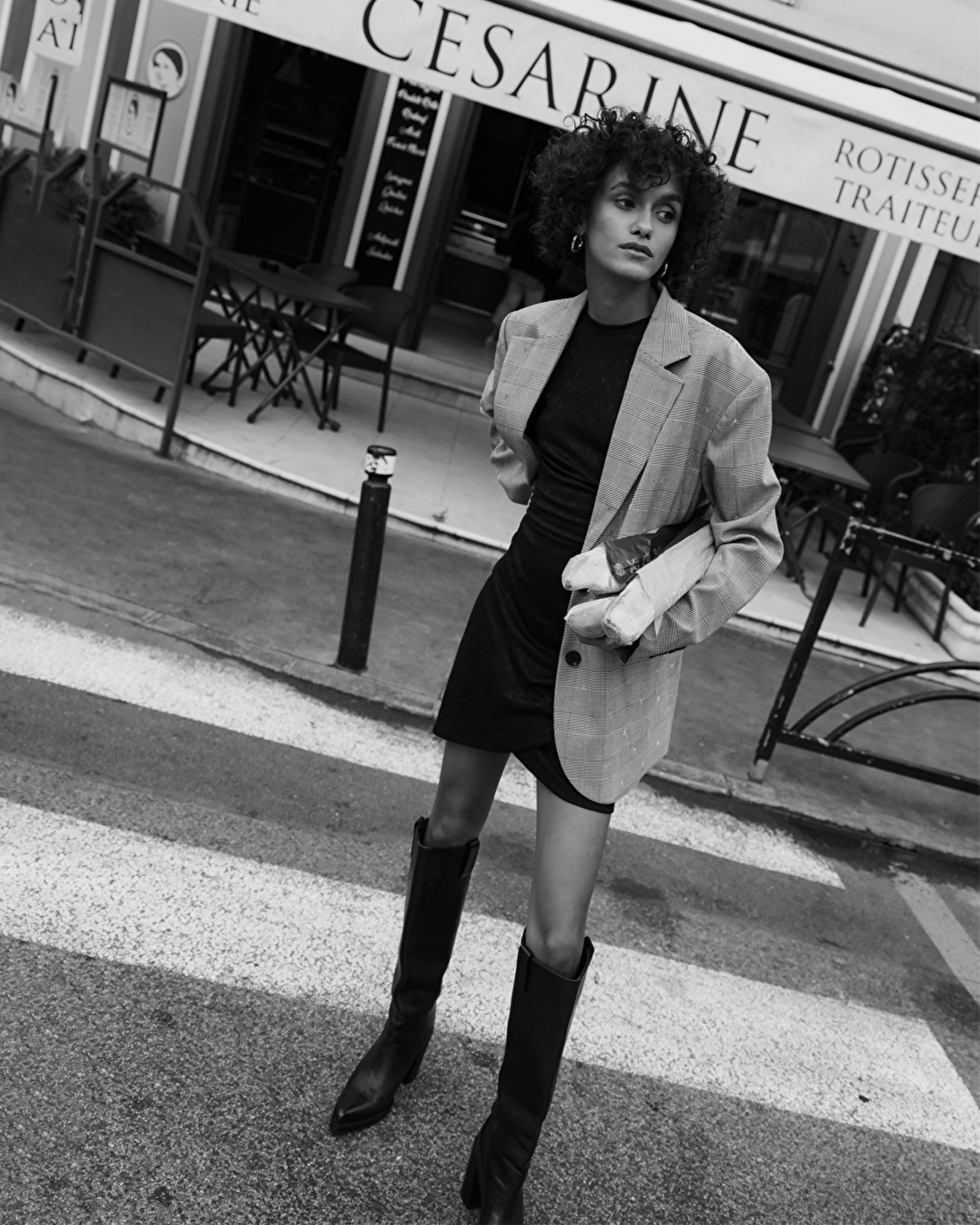 Woven special checked blazer