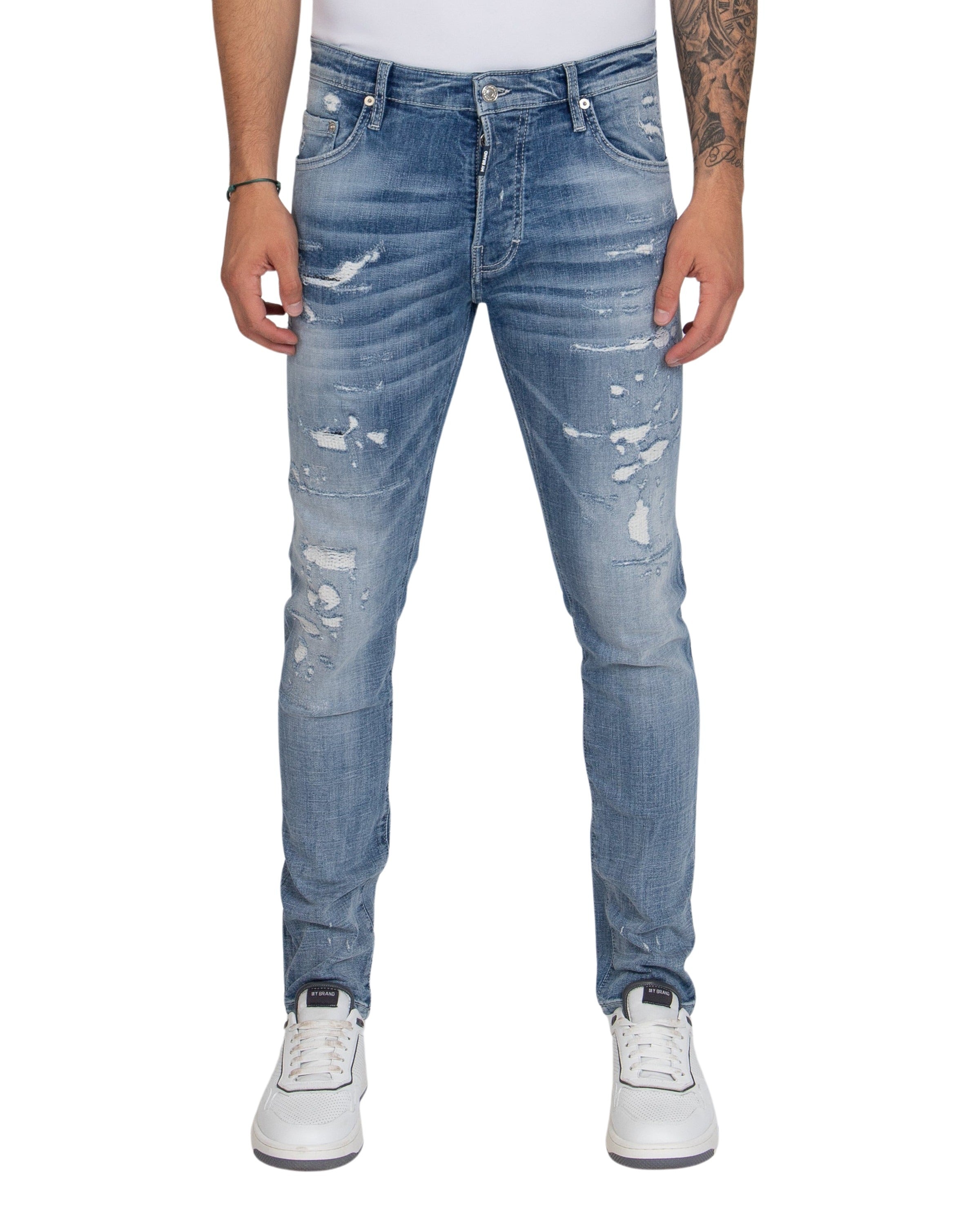 Distresses Jeans Nave Blue