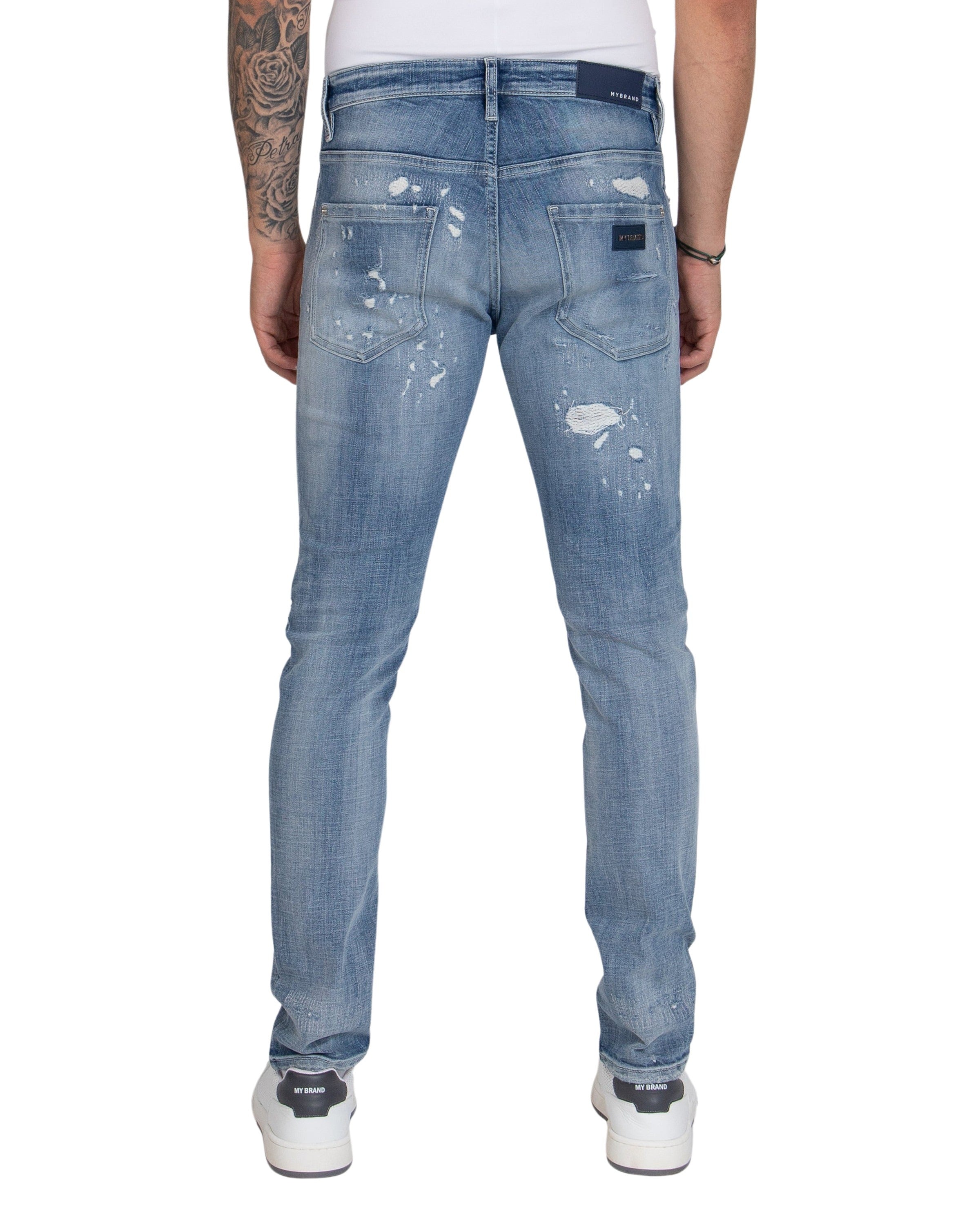 Distresses Jeans Nave Blue