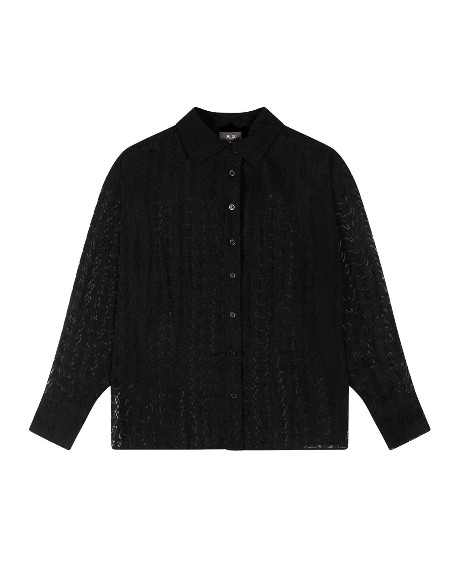 Woven bull burn out blouse