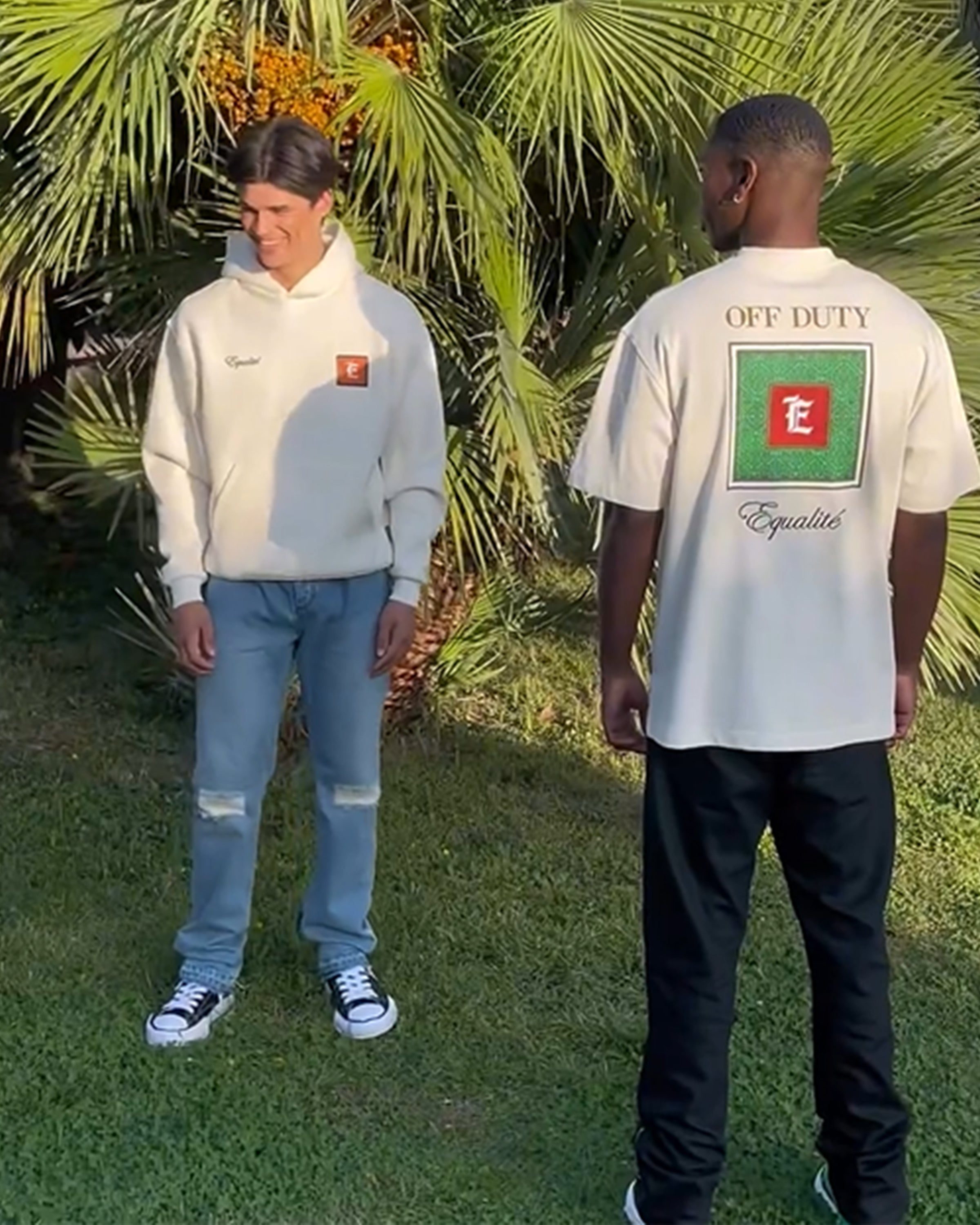 Off Duty Pattern Oversized Hoodie