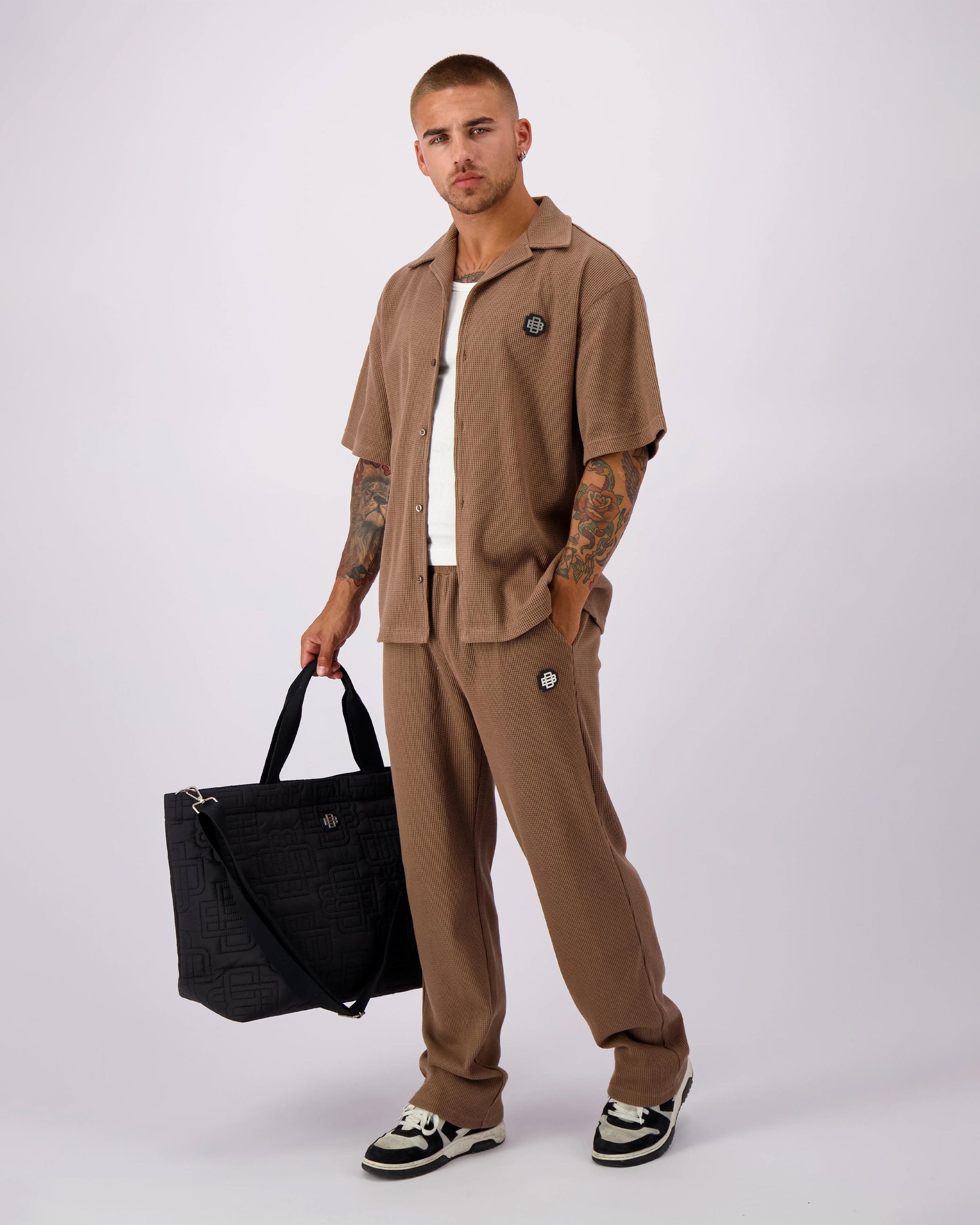 Monogram Waffle Broek