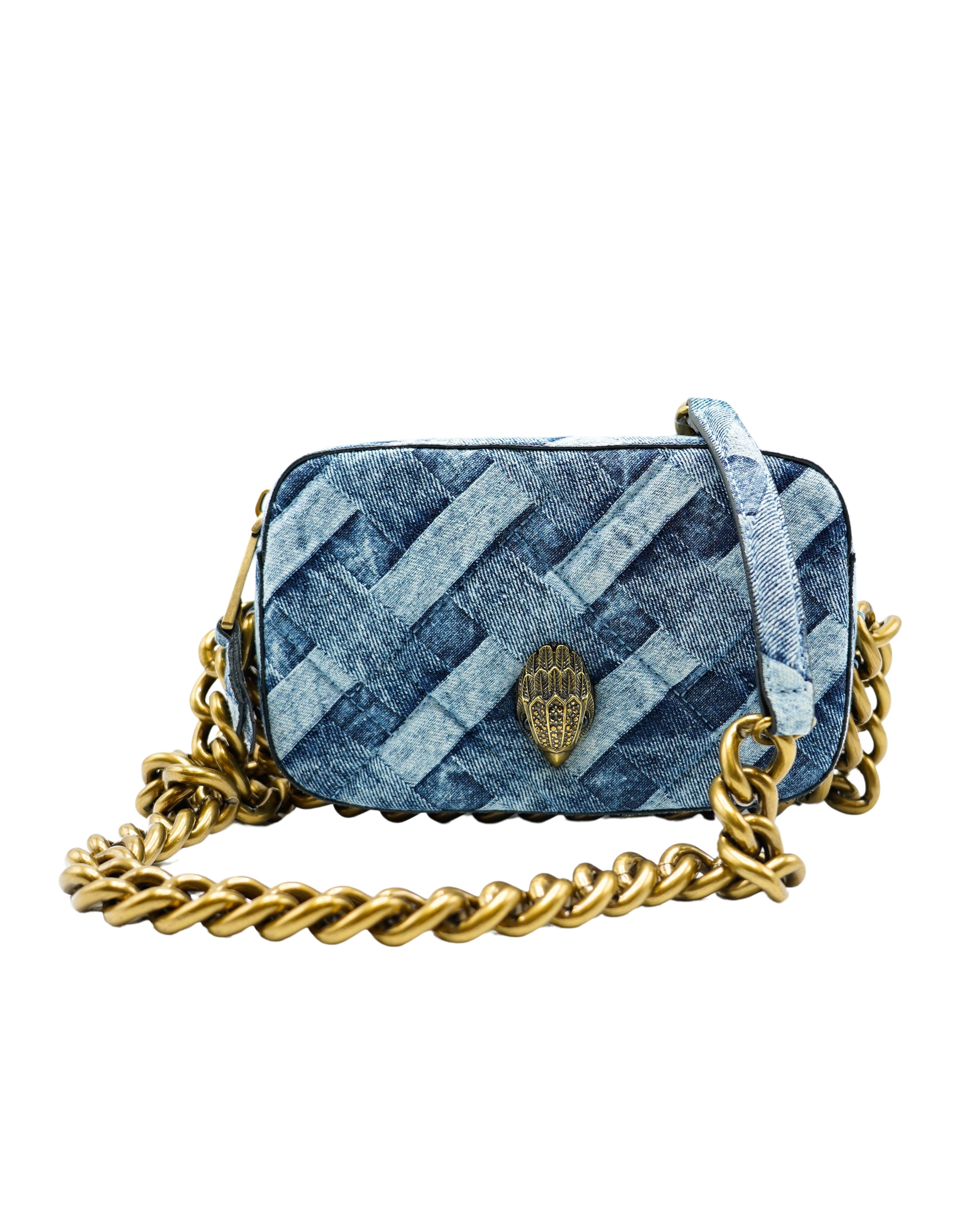 Kensington Small Camera Chain Denim Schoudertas