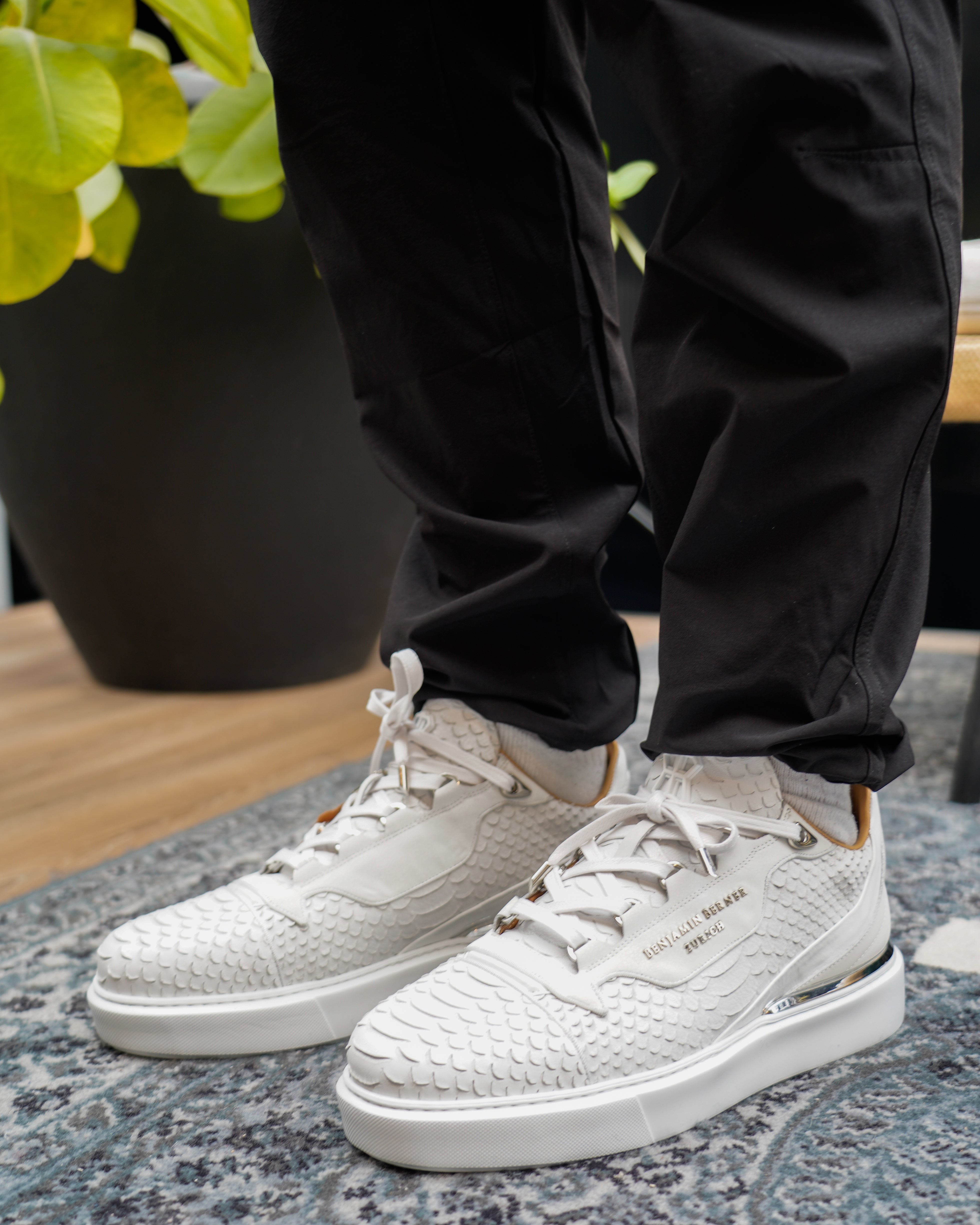 Raphael Low Top Python Cut-Matt Nappa Sneaker