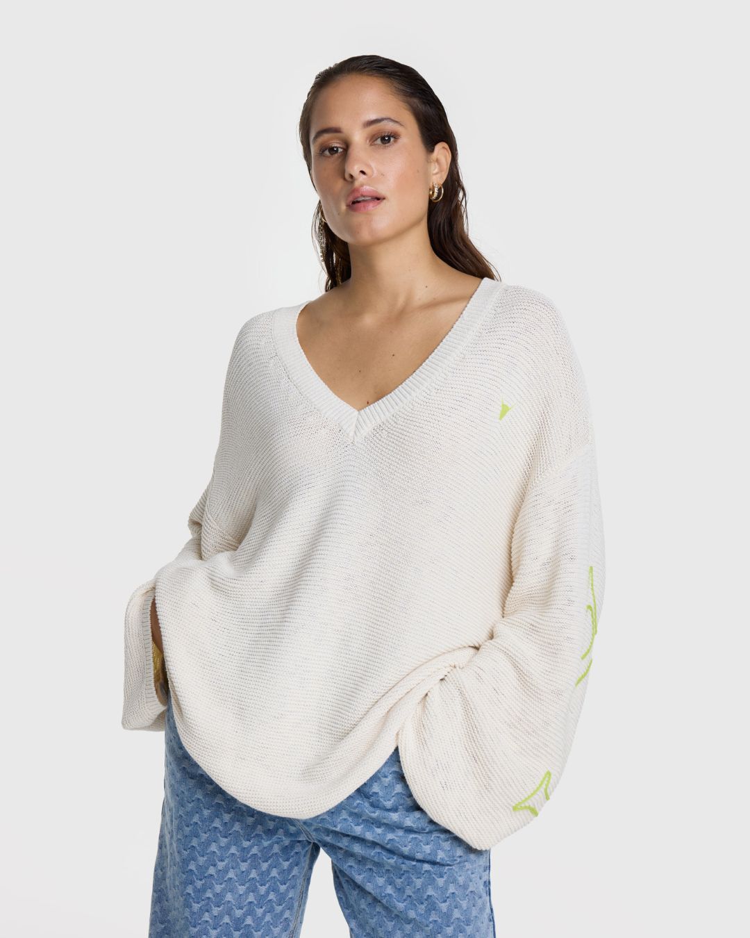 Ladies Knitted Ajour Pullover